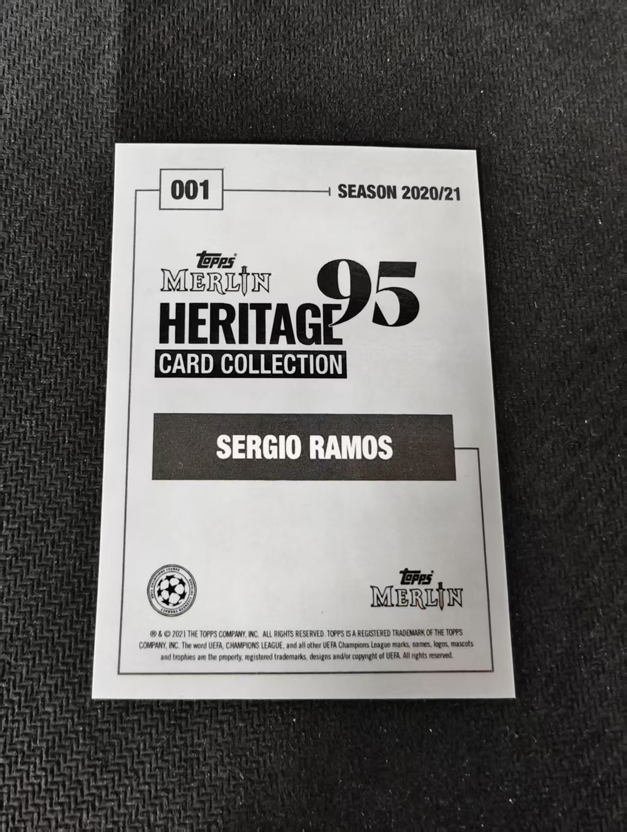 【可合并,不累计】2020-21 Topps Merlin 梅林95 Sergio Ramos 欧冠梅林 大巴黎 皇马 西班牙 水爷 拉莫斯 划痕 边角瑕疵 #1