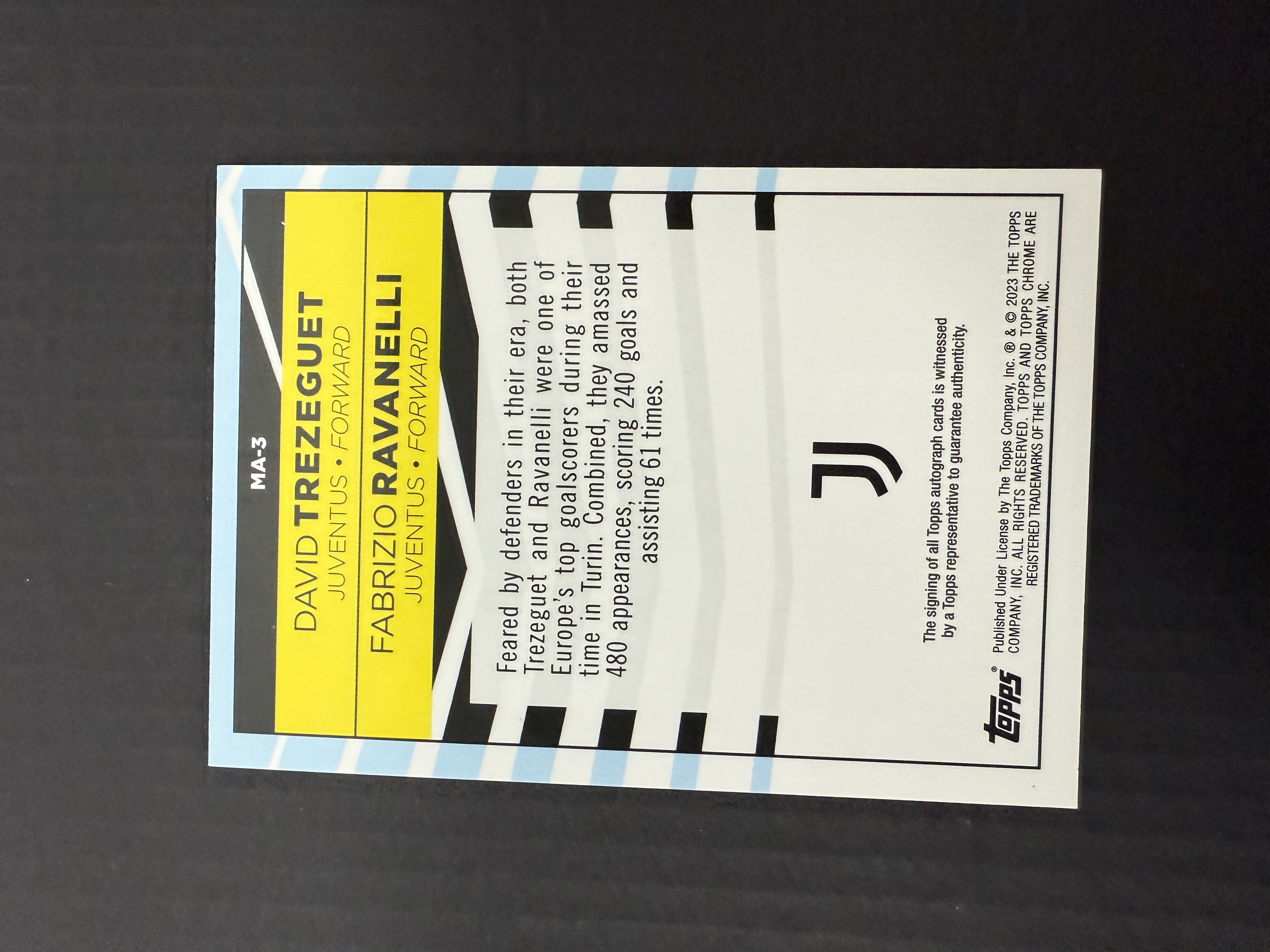 【GOAT山羊拍卖】D哥 2023-24赛季 topps chrome尤文图斯队盒系列 拉瓦内利 特雷泽盖 银折双人签字 /99 少见 尤文图斯 品相如图