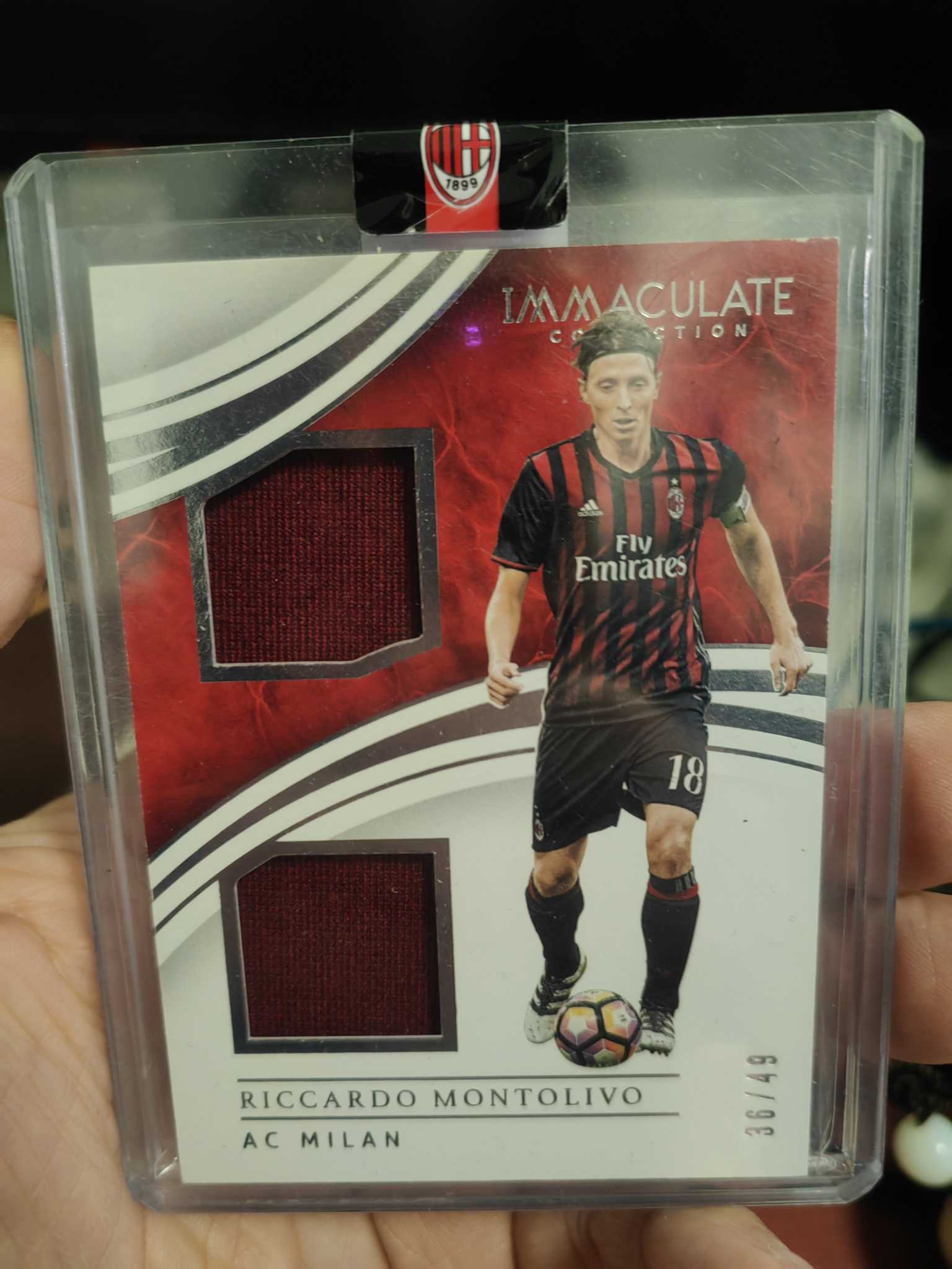 2021-22 Panini Immaculate Riccardo Montolivo 意大利 AC米兰 元年imm 蒙托利沃 49编 双床球衣切割卡 !!!