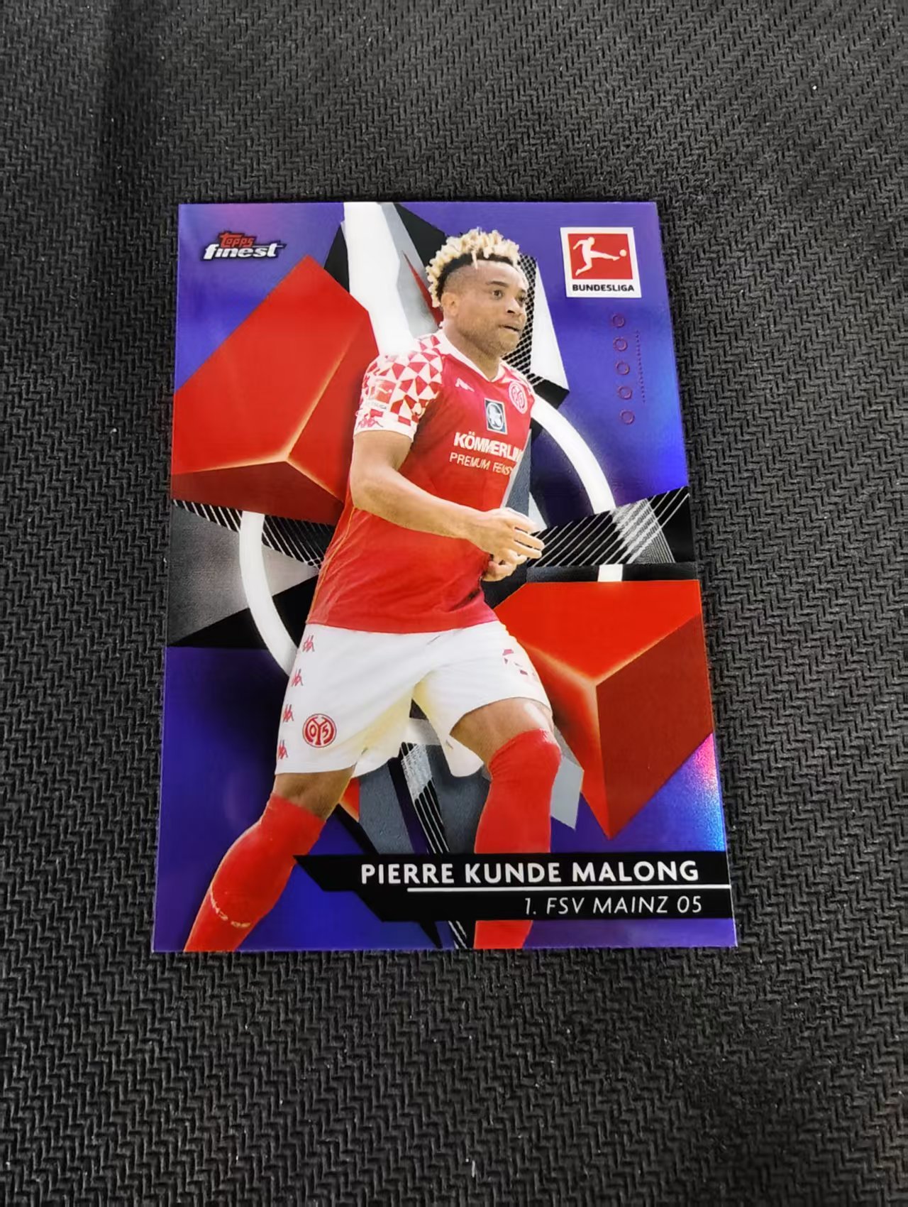 【可合并,不累计】2021 Panini Finest Pierre Kunde Malong 德甲 孔德 马隆 美因茨 紫折 250编 瑕疵如图