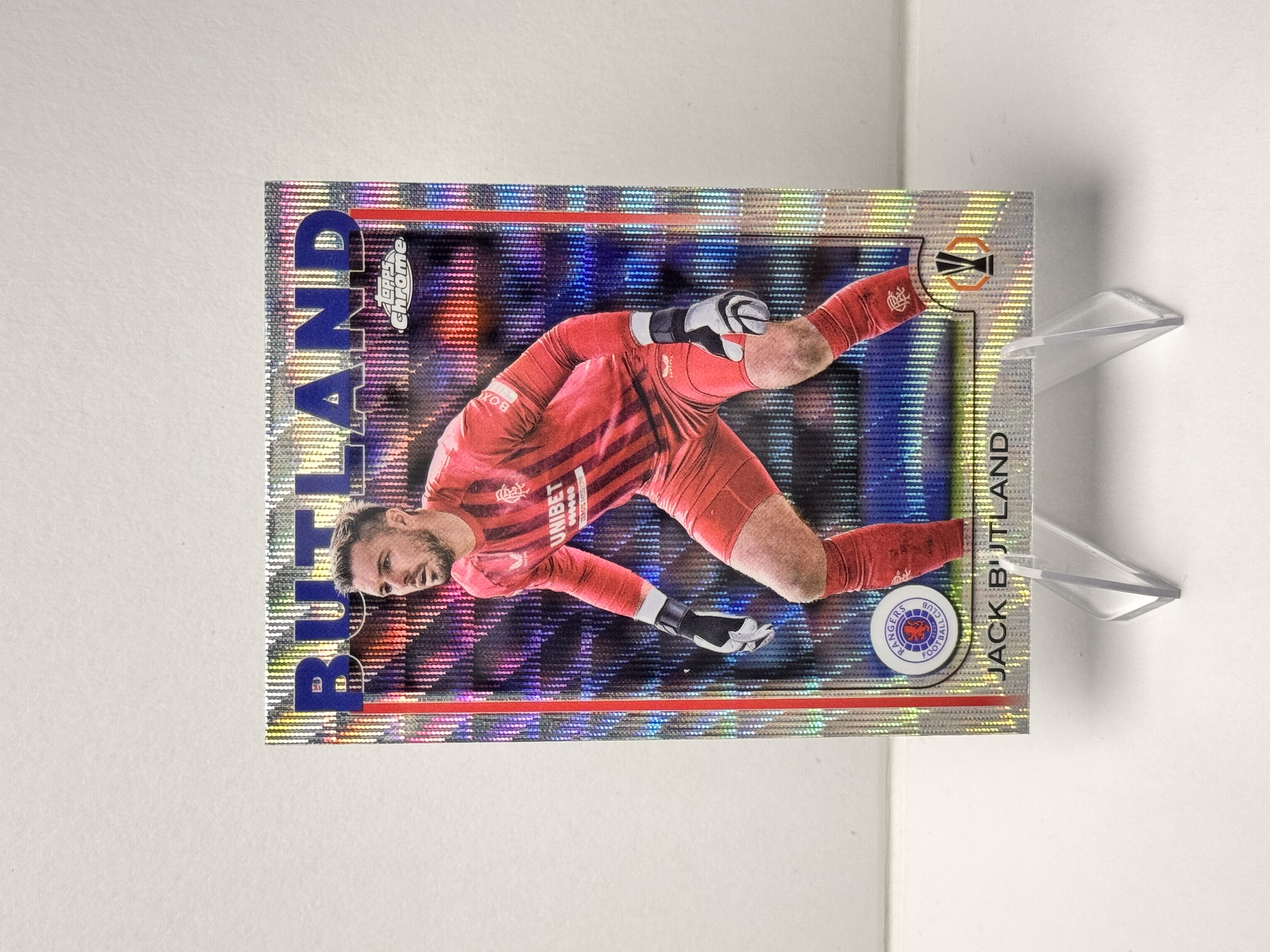 2025 Topps Chrome Jack Butland 欧冠 欧战 TC 格拉斯哥流浪者 巴特兰德 银波纹折 折射 实卡精美 收藏必备 卡品如图 【星爷代拍】C1-1
