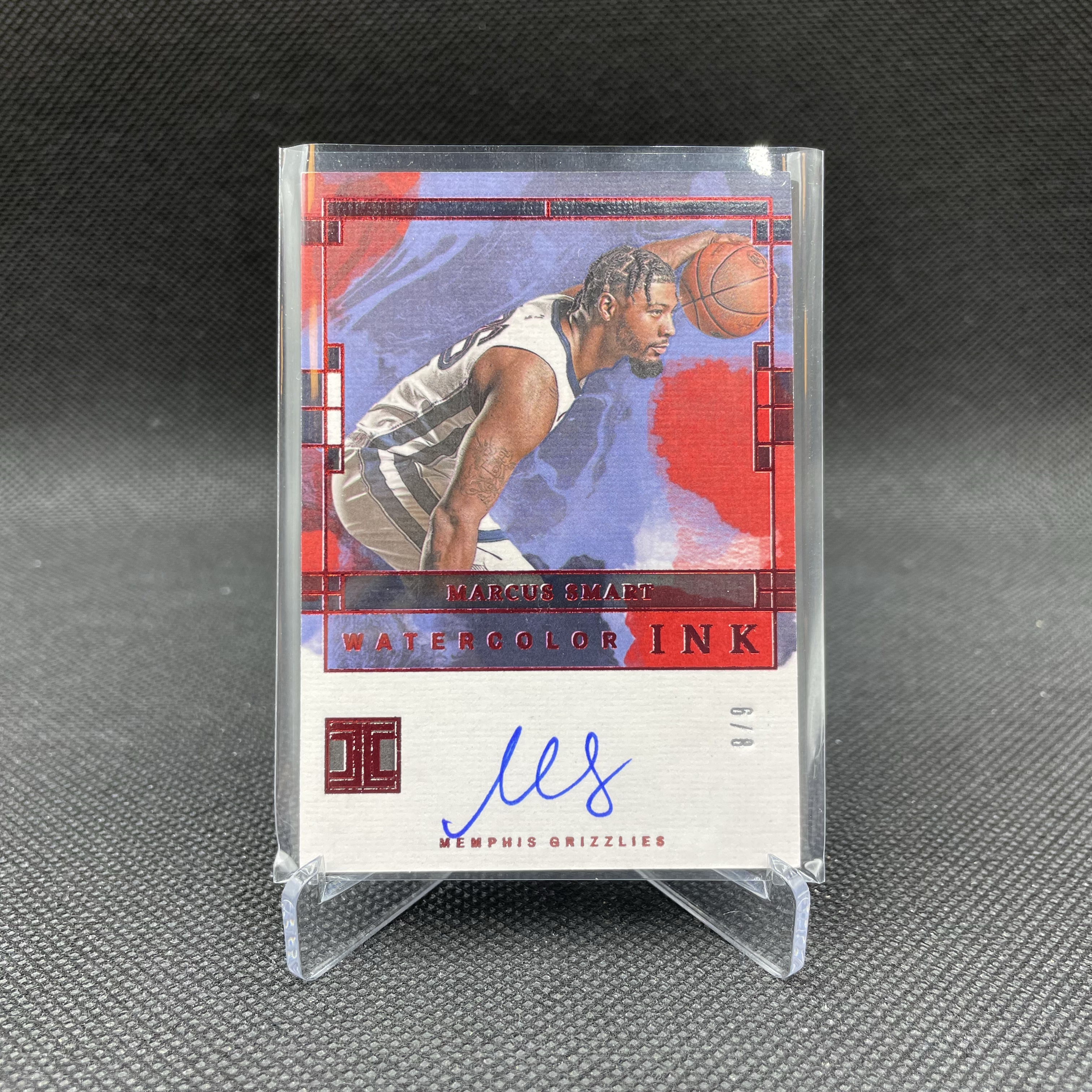 2023-24 Panini Impeccable Marcus Smart 小真金 灰熊 马库斯 斯玛特 6/8编 签字 卡签 红平行 Watercolor Ink 稀少低编 墨迹湛蓝 品如图 特特