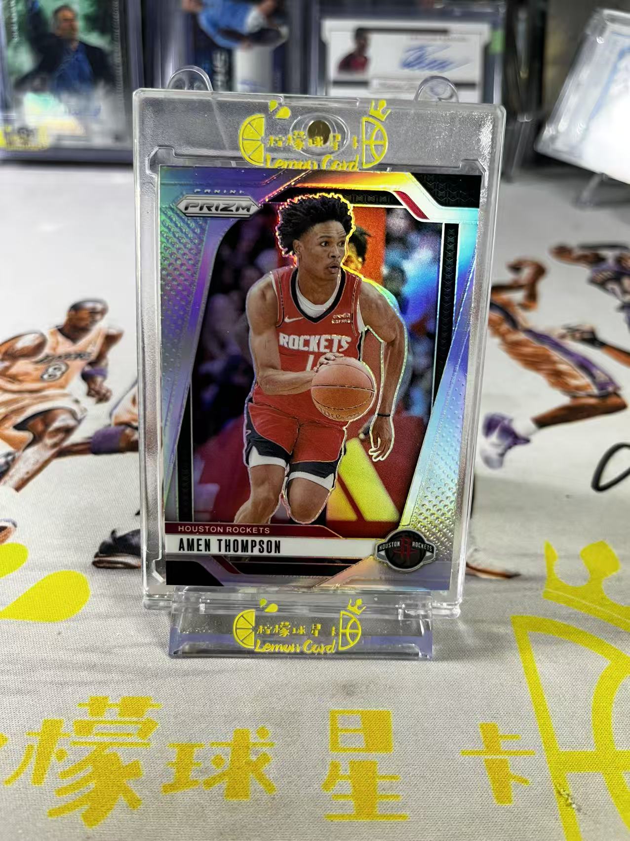 2024-25 Panini Prizm Amen Thompson 【柠檬球星卡拍卖】火箭 阿门 汤普森 银折 折射 pz 微瑕如图 #不语