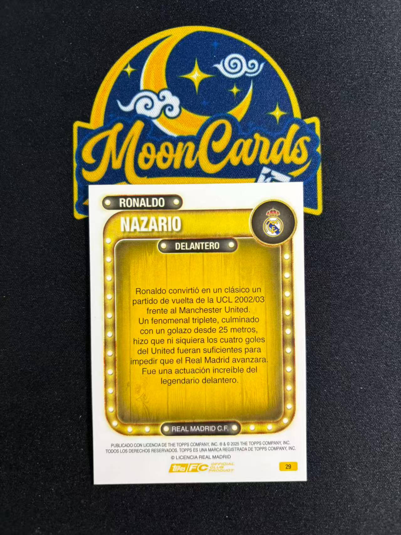 【梦卡拍卖】2025 Topps 皇马铁罐队盒 Ronaldo Nazario 罗纳尔多 大罗 外星人 /299编 特卡 #DD# F白