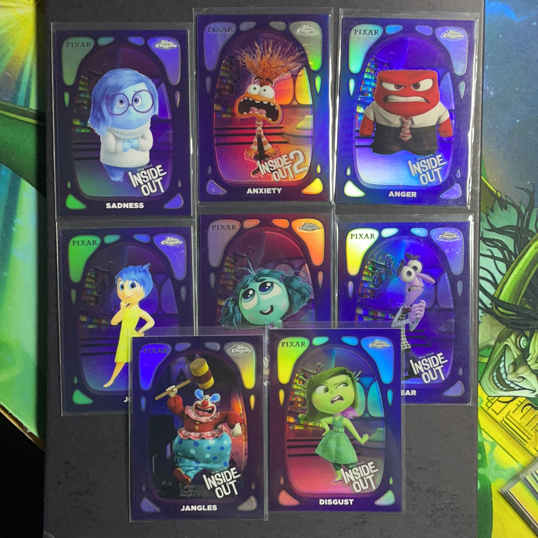 2024 Topps Disney 迪士尼TC 乐乐 忧忧 厌厌等 头脑特工队角色特卡 银折射8张打包序号如图2 2024 Topps Chrome Disney 迪士尼TC系列