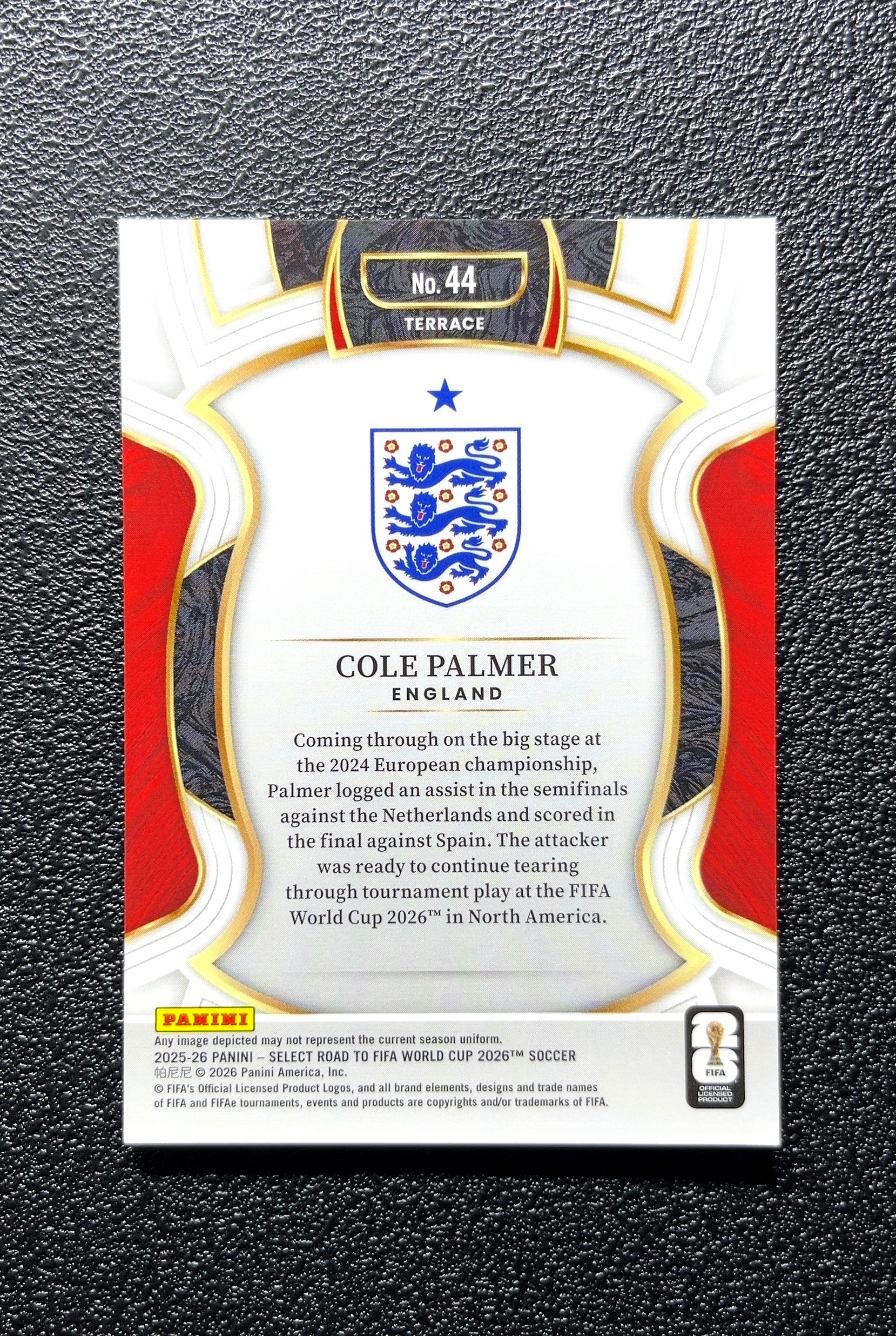 【小白1%代卖】2025 Panini SELECT ROAD TO FIFA WORLD CUP 2026 世界杯之路 Cole Palmer 科尔·帕尔默 卡品如图 高价值 #44 0808
