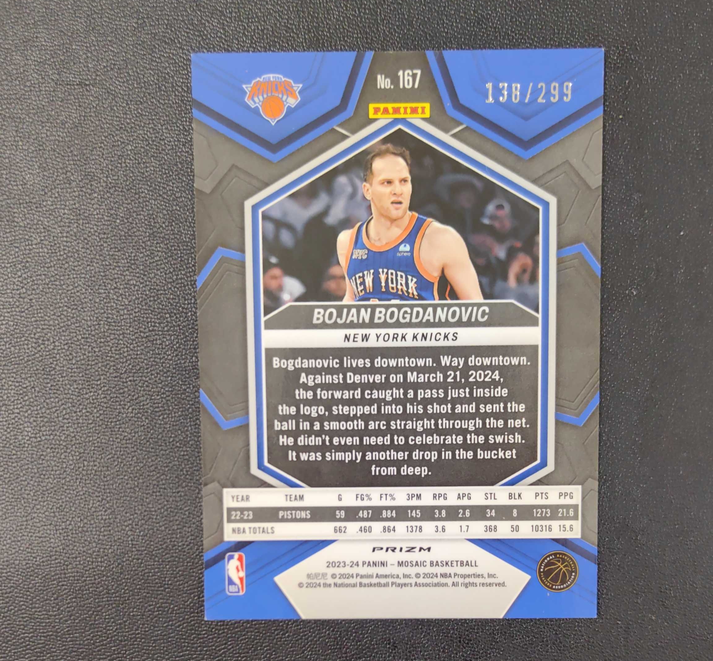 2023-24 panini mosaic bojan bogdanovic 马赛克 尼克斯 博格达诺维奇 红变形虫折 折射 /299编 东契奇 sga 库里 文班亚马 詹姆斯 多张再拍