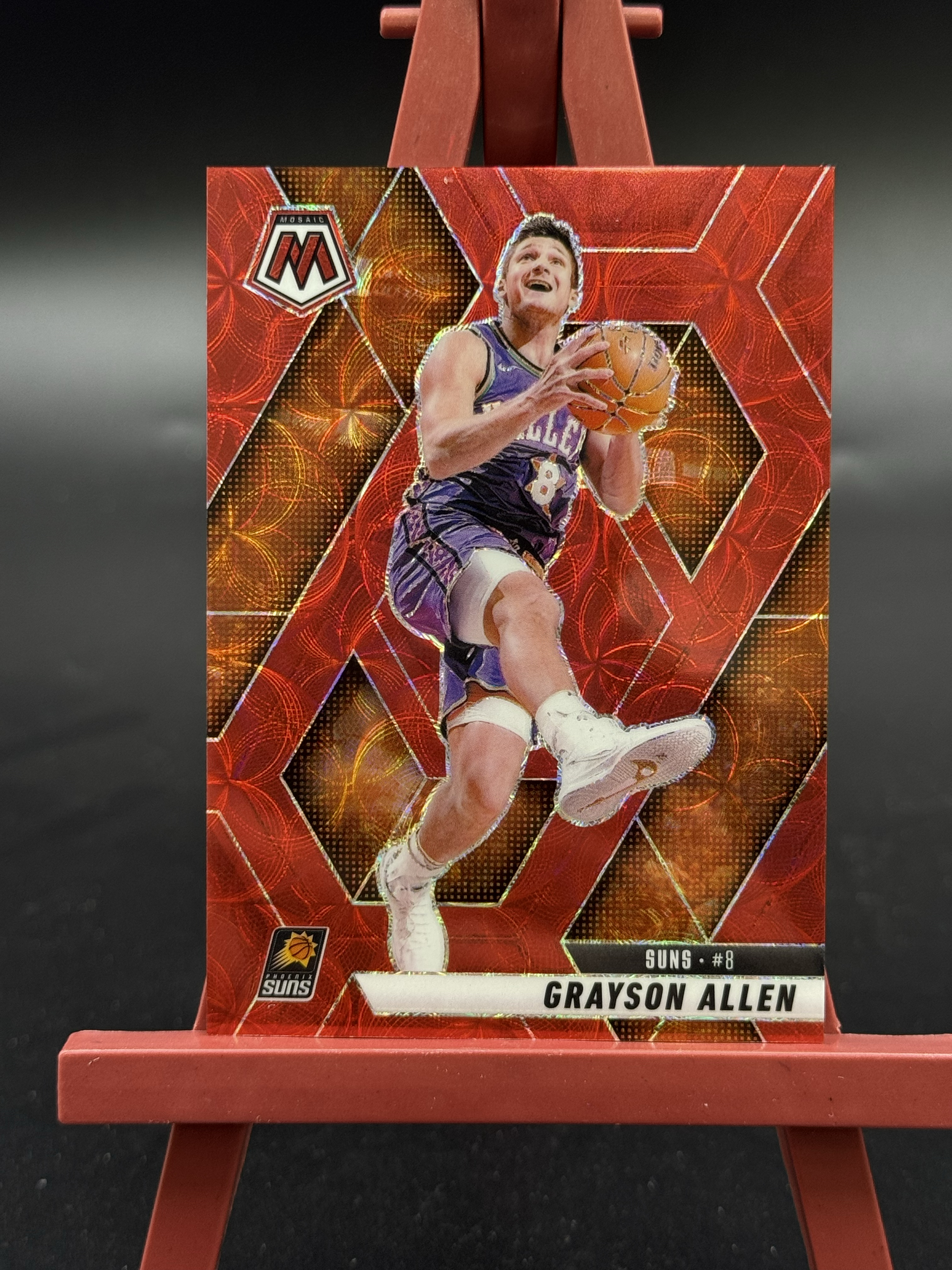 2024-25 Panini Mosaic Grayson Allen 格雷森 阿伦 马赛克 26/75编 红圈圈折 折射 太阳 【优质球星折射专场】Hzo4