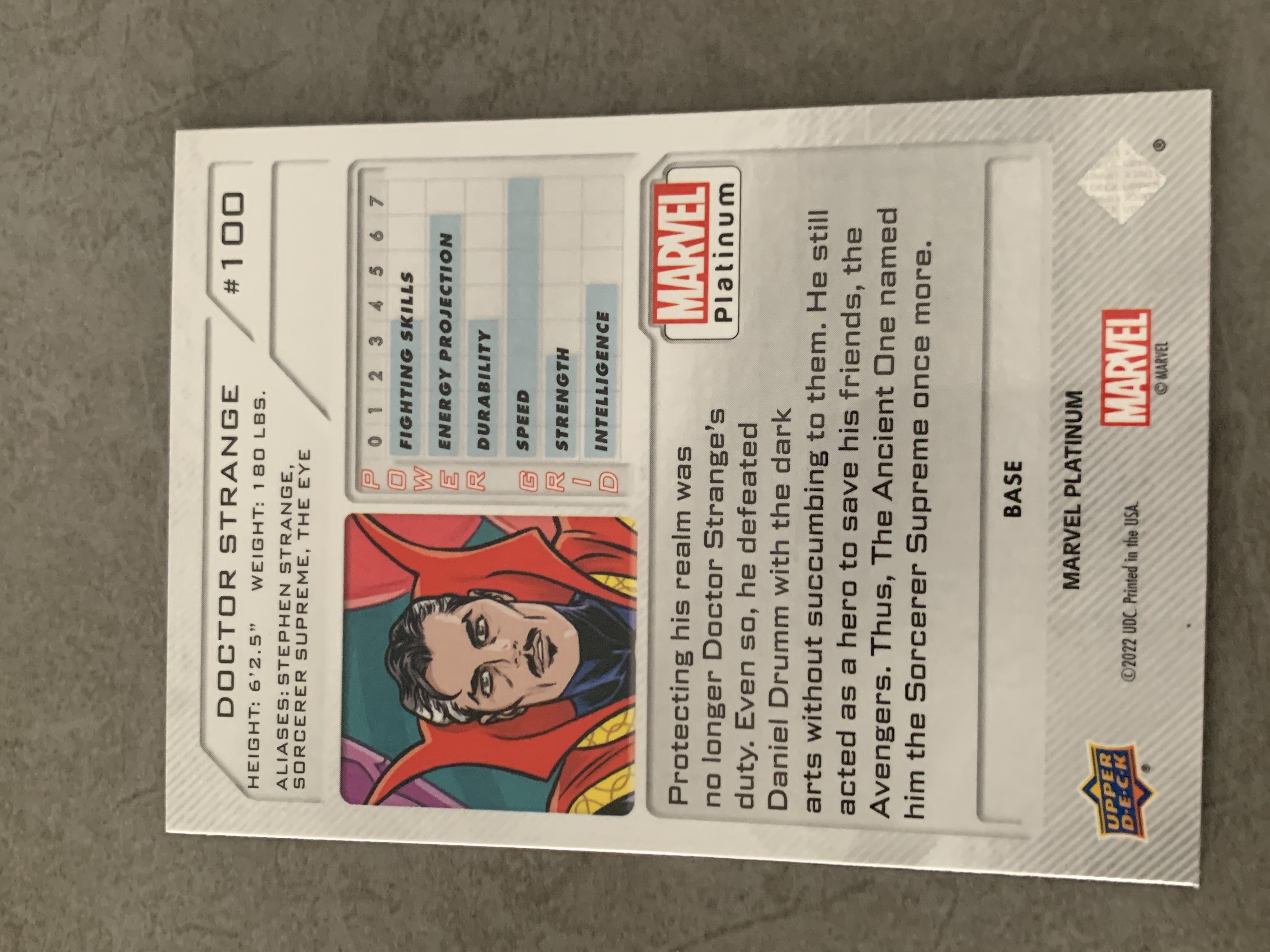 (A8) 2022 UPPER DECK 漫威 BASE 奇异博士 实卡好看 收藏凑套必备 卡品如图 !!!