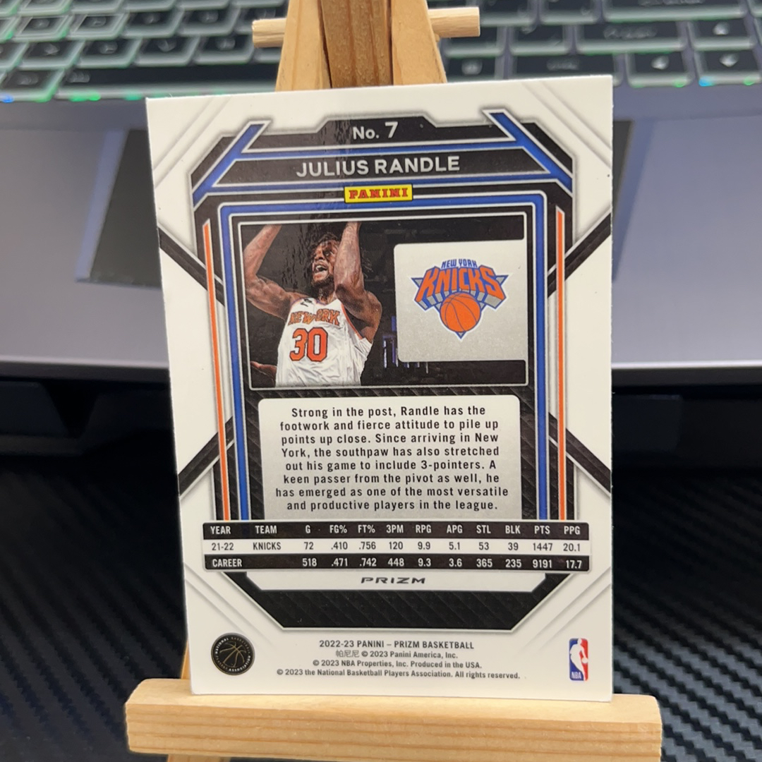 2022-23 Panini Prizm Julius Randle 兰德尔 尼克斯 银折 碎冰折 折射 prizm系列 pz 卡品如图 凑图必备 值得收藏! 免费代卖!