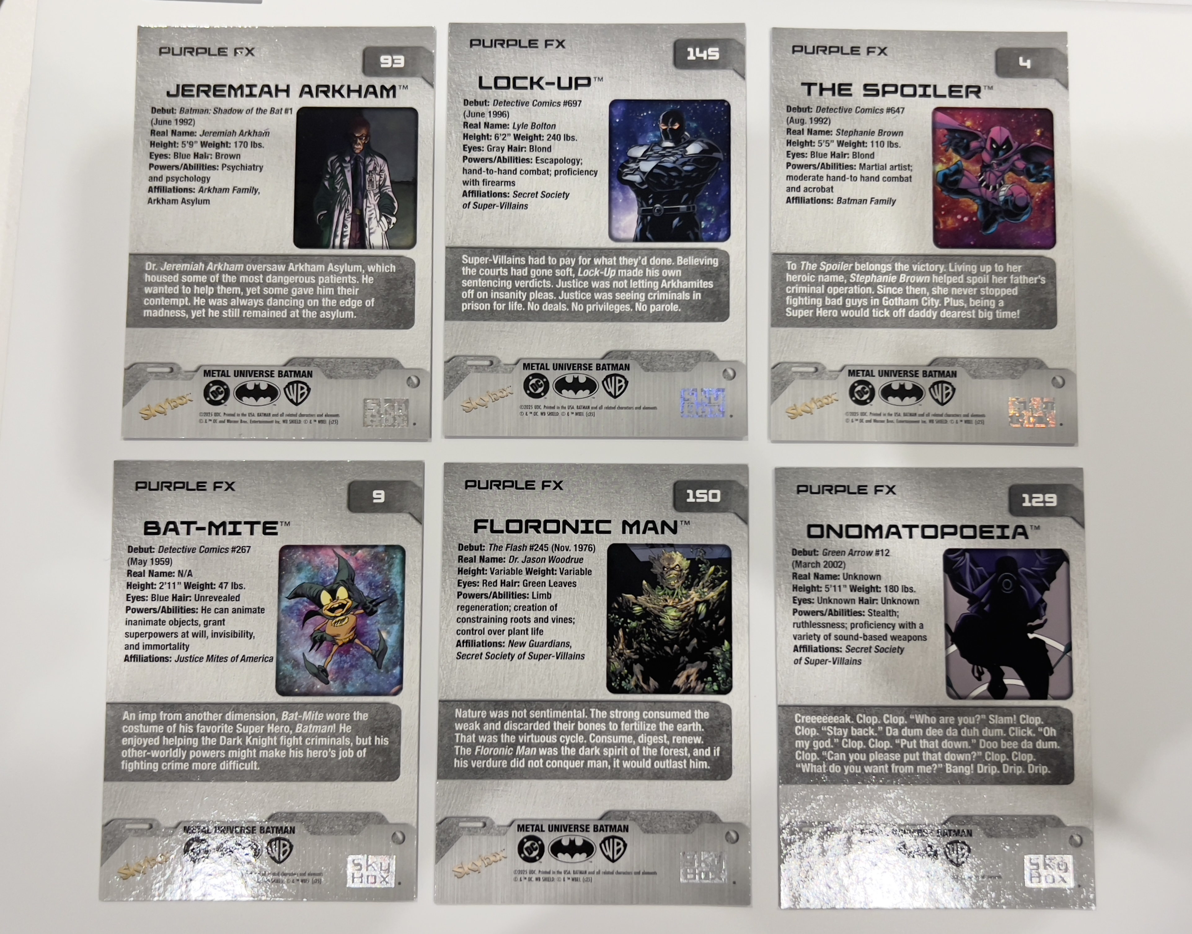 2025 Skybox Metal Universe Batman DC 蝙蝠侠 金属宇宙 紫平行 搅局者 蝙蝠螨(Bat-Mite)植物人 等