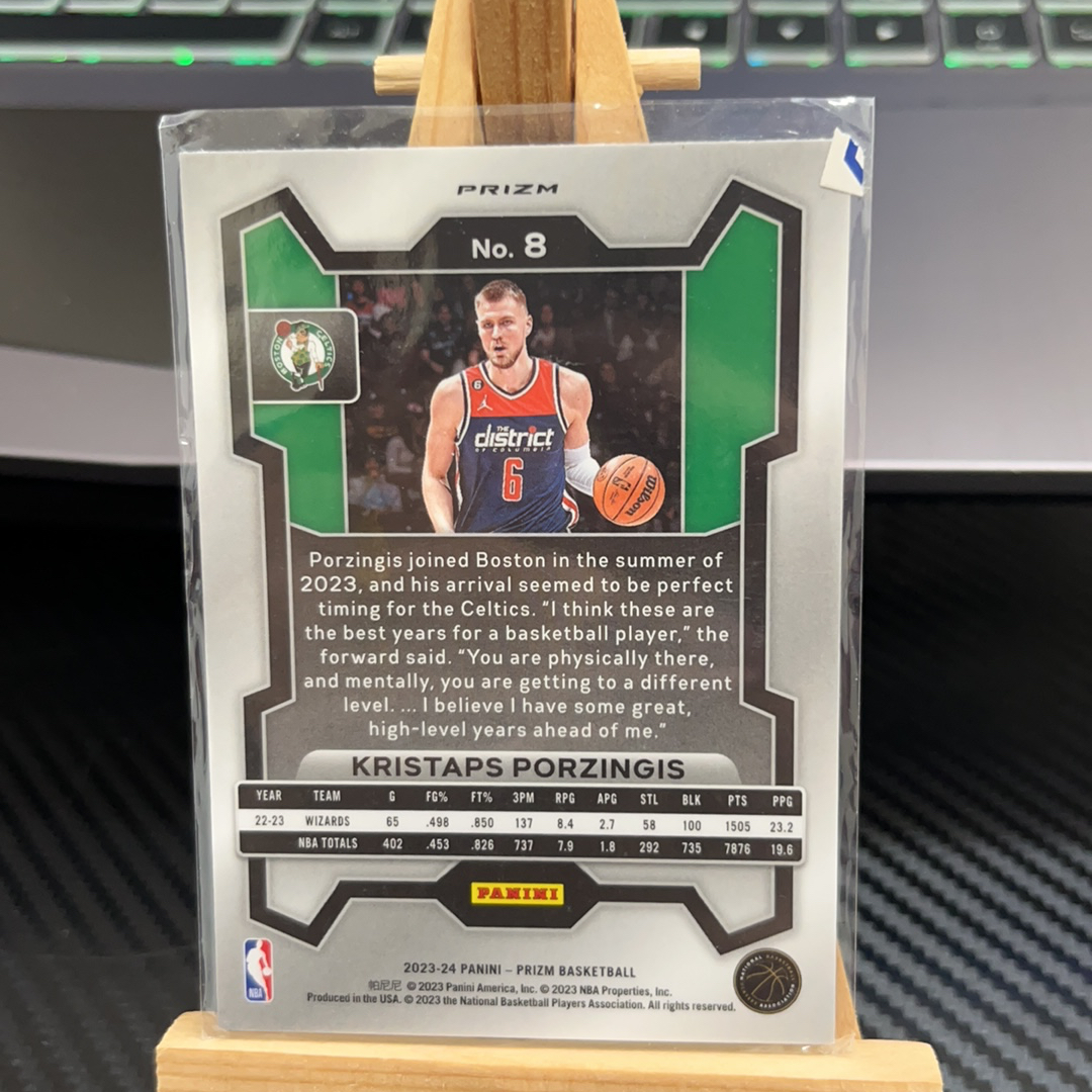 2023-24 Panini Prizm Kristaps Porzingis 波尔津吉斯 凯尔特人 银折 折射 prizm系列 pz 卡品如图 凑图必备 值得收藏!免费代卖!