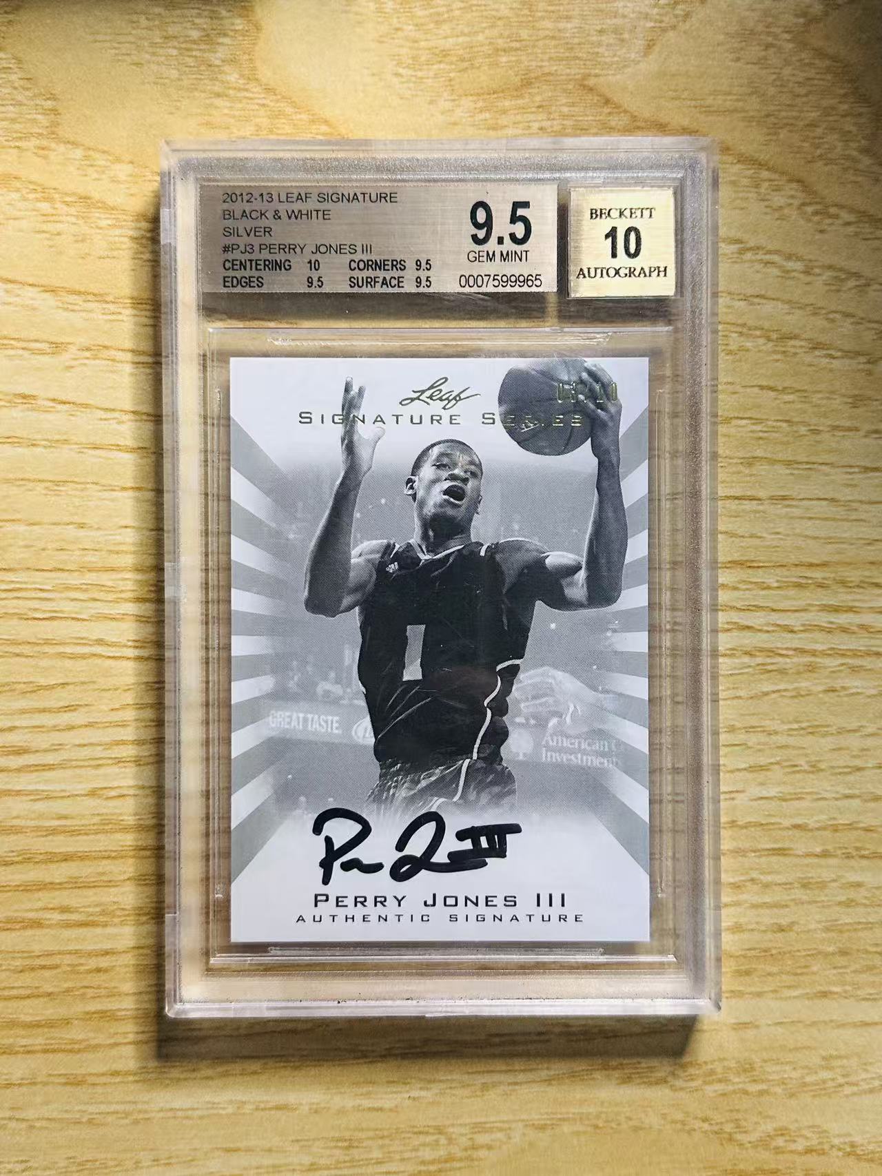 2012-13 Leaf nba Jerry 嘿嘿代卖 杰里 琼斯 新秀 RC 签字 卡签 10编 BGS9.5加10 金标 实卡精美 收藏必备