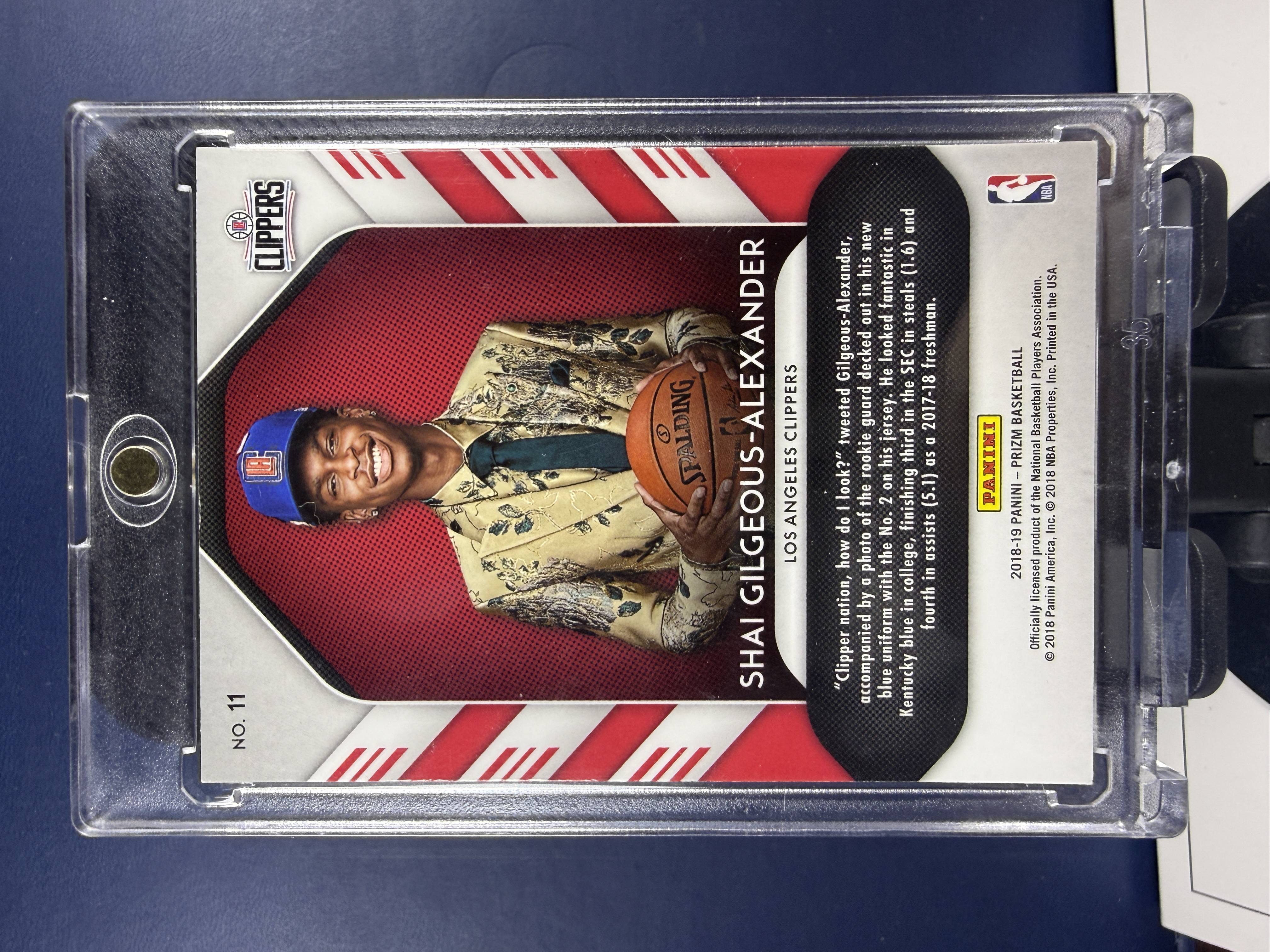 2018-19 Panini Prizm PZ 洛杉矶快船 亚历山大 新秀 选秀夜 特卡 (海绵)