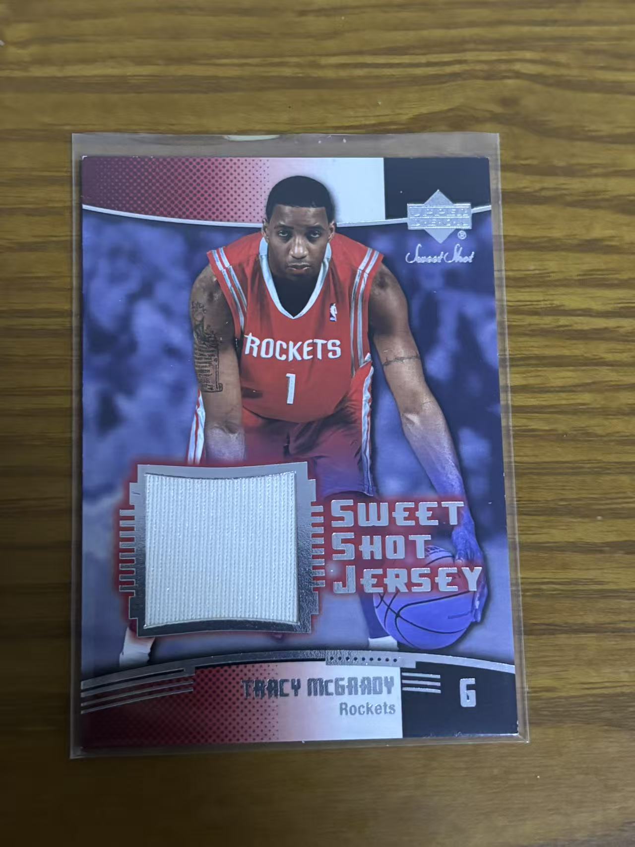 2004 Upper Deck Sweet Shot Tracy McGrady 【磊子球星卡】特雷西 麦克格雷迪 麦迪 魔术火箭队猛龙队 名宿 NBA得分王 天才巨星 GU球衣物料 瑕疵如图