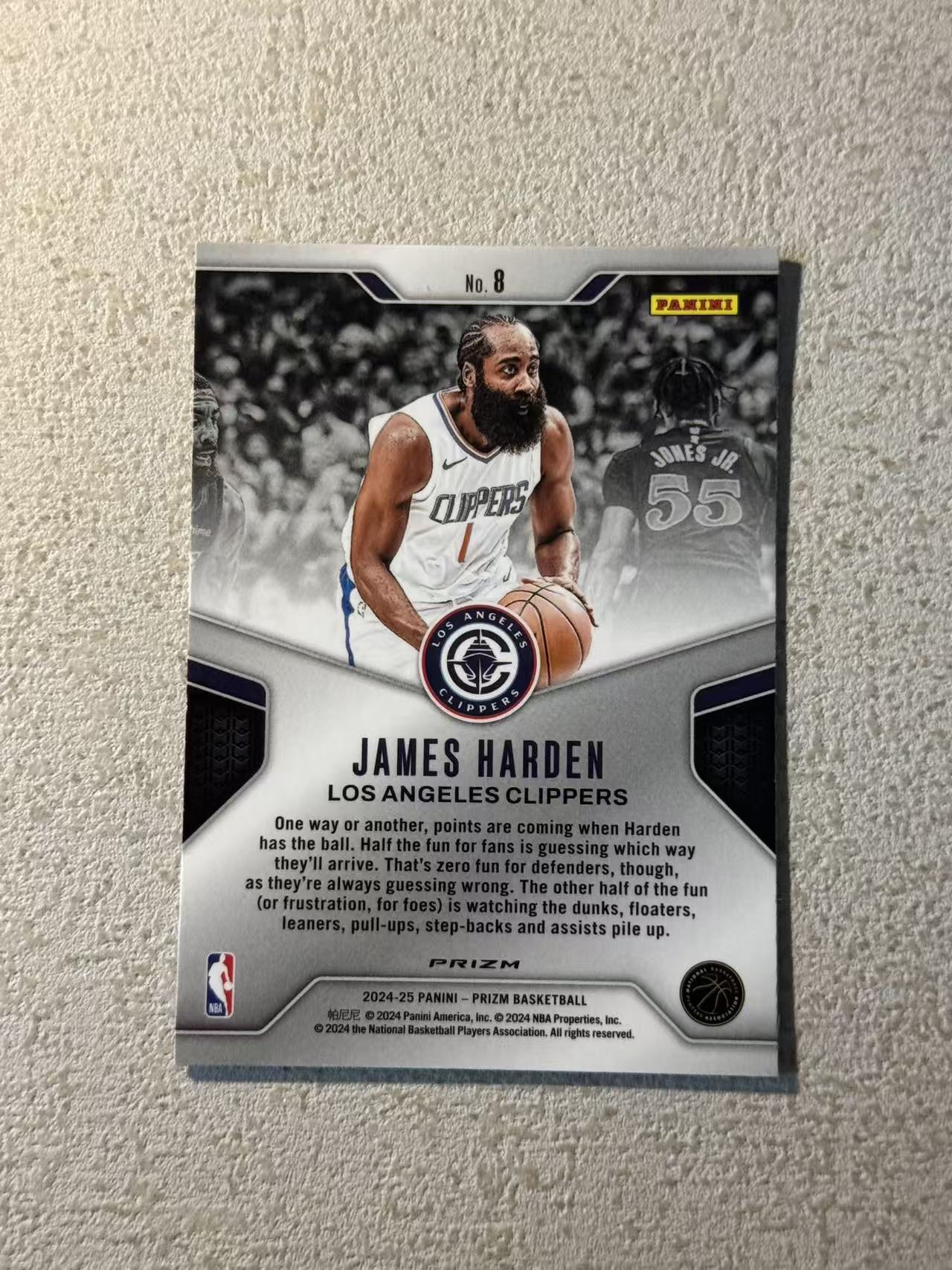 2024-25 Panini Prizm James Harden pz 快船 詹姆斯 哈登 特卡 银折 折射 sp 经典选图 收藏必备