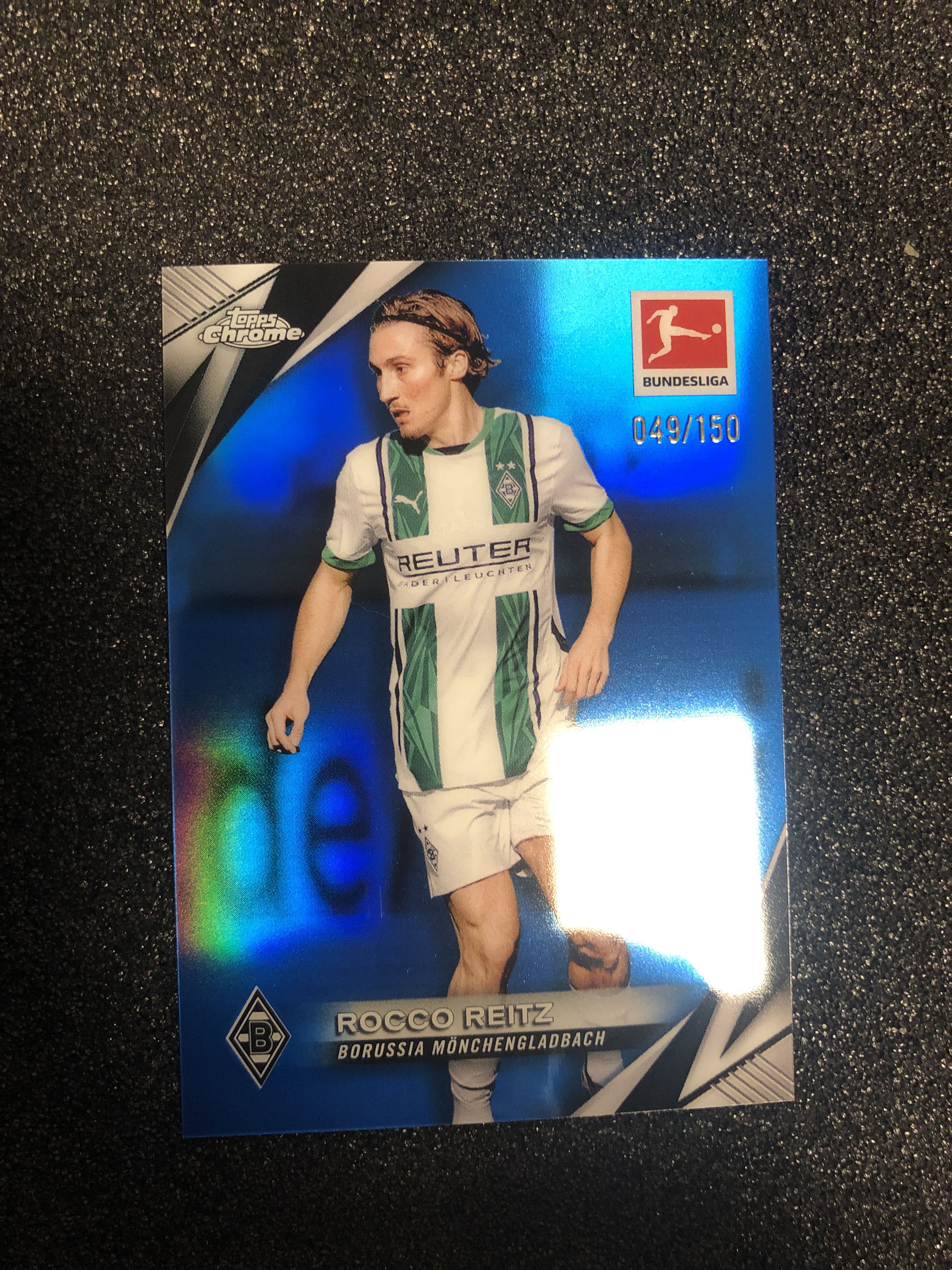 2024-25 Topps Chrome rocco reitz 德甲tc 赖茨 德国 门兴格拉德巴赫 150编 蓝折 049/150 卡品如图 凑套收藏必备