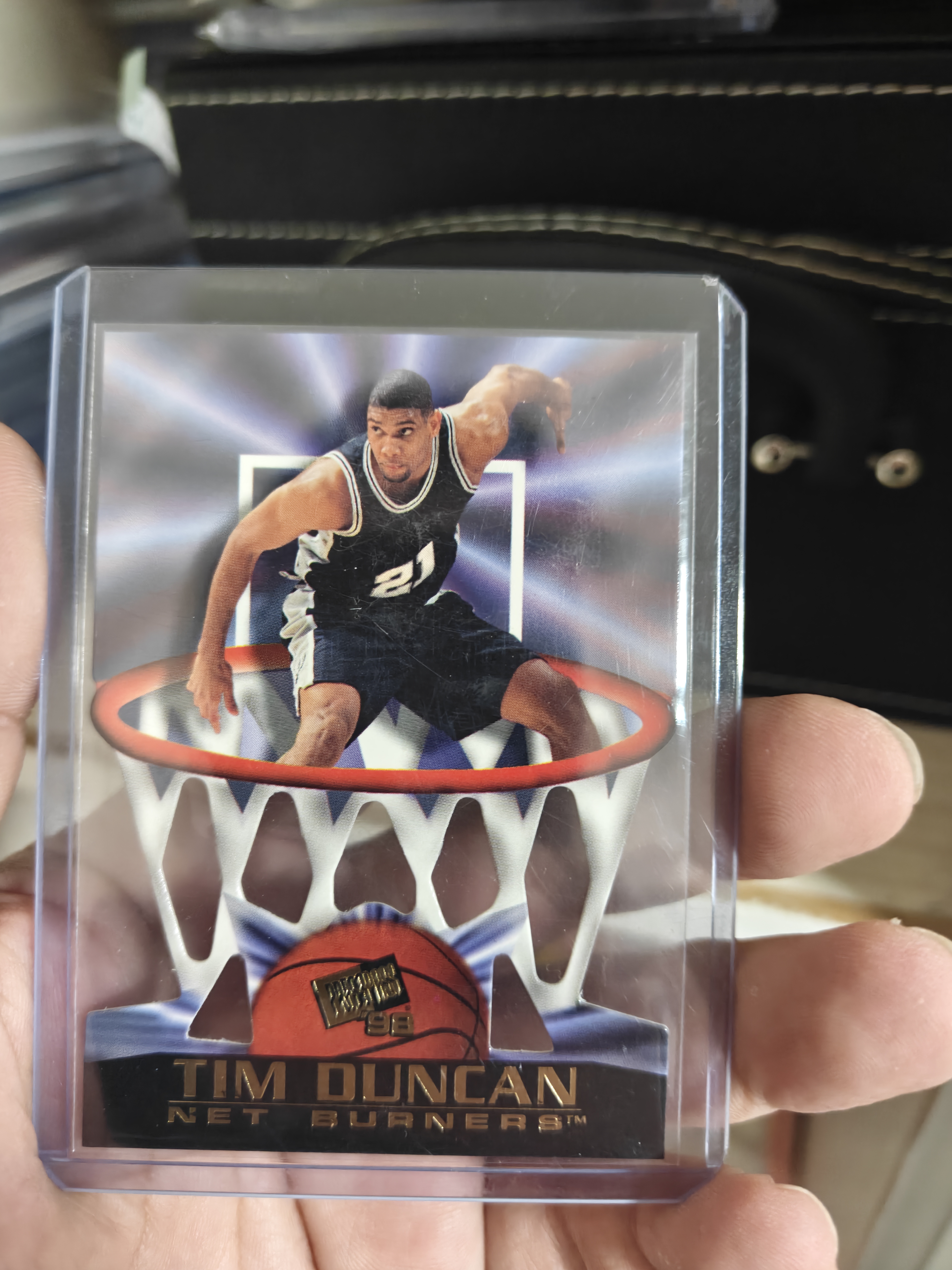 1998 Press Pass Collectibles Net Burners Tim Duncan #NB 30 蒂姆 邓肯 新秀 次年 超大比例 异形 篮筐 切割 专收必备