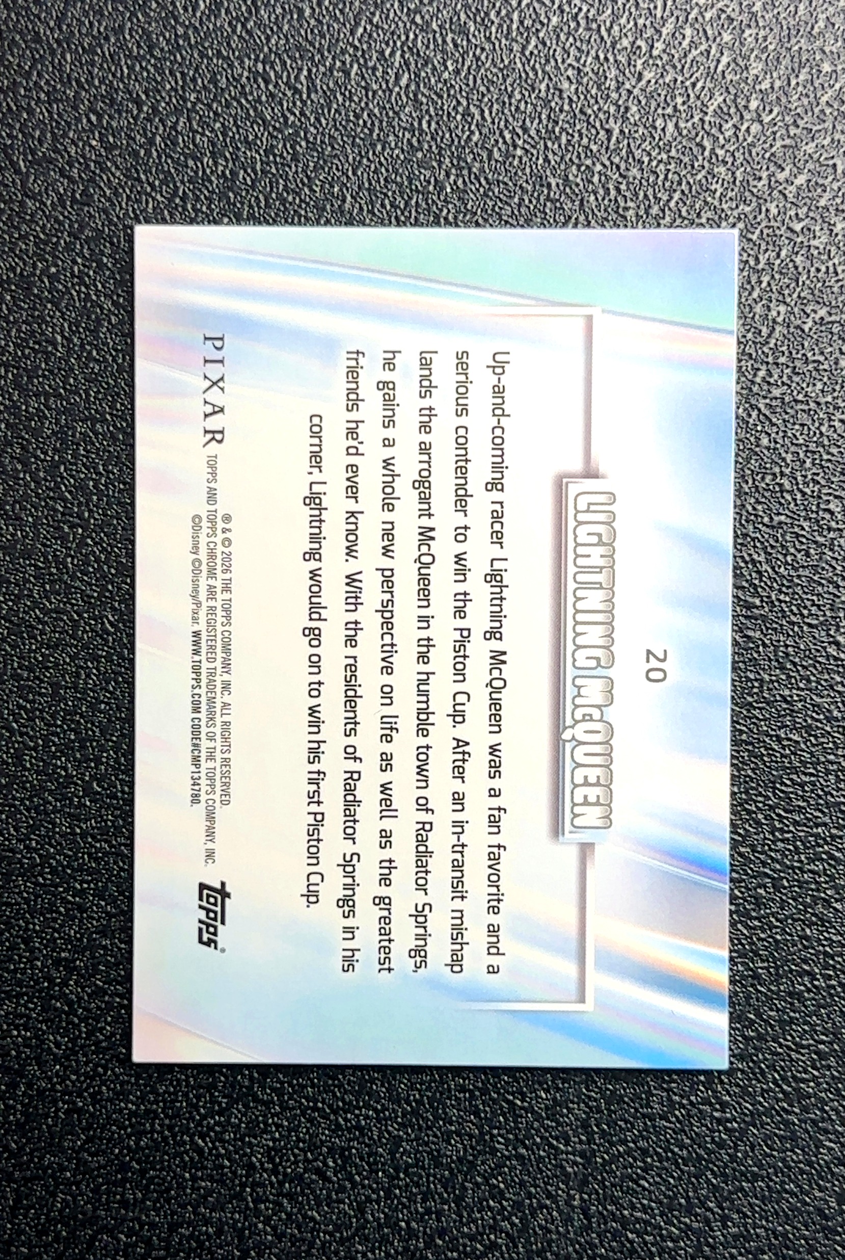 【大鱼】2026 Topps Chrome Lightning McQueen 闪电麦昆 卡品如图 高价值 #20 0028#164