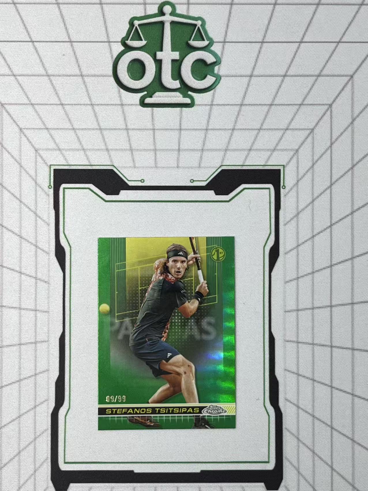 2024 Topps Chrome Stefanos Tsitsipas 【盎司收藏】网球 斯特凡诺斯 齐齐帕斯 1st 新秀 First 99编 绿折 JJ27