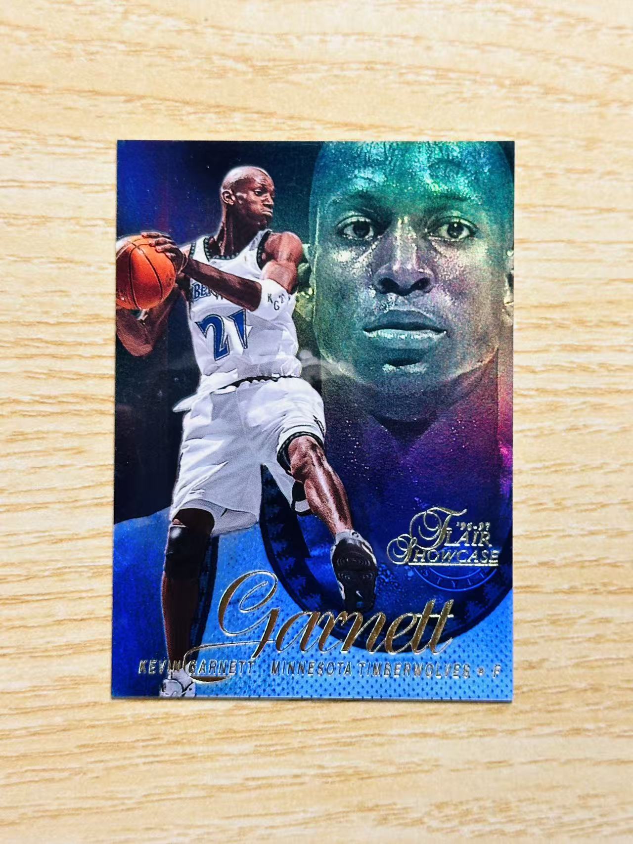 1997 Fleer showtime Kevin Garnett 嘿嘿代卖 凯文 加内特 狼王 大头 肖像 折射 大比例 SP 森林狼 KG 老卡 实卡精美 收藏必备