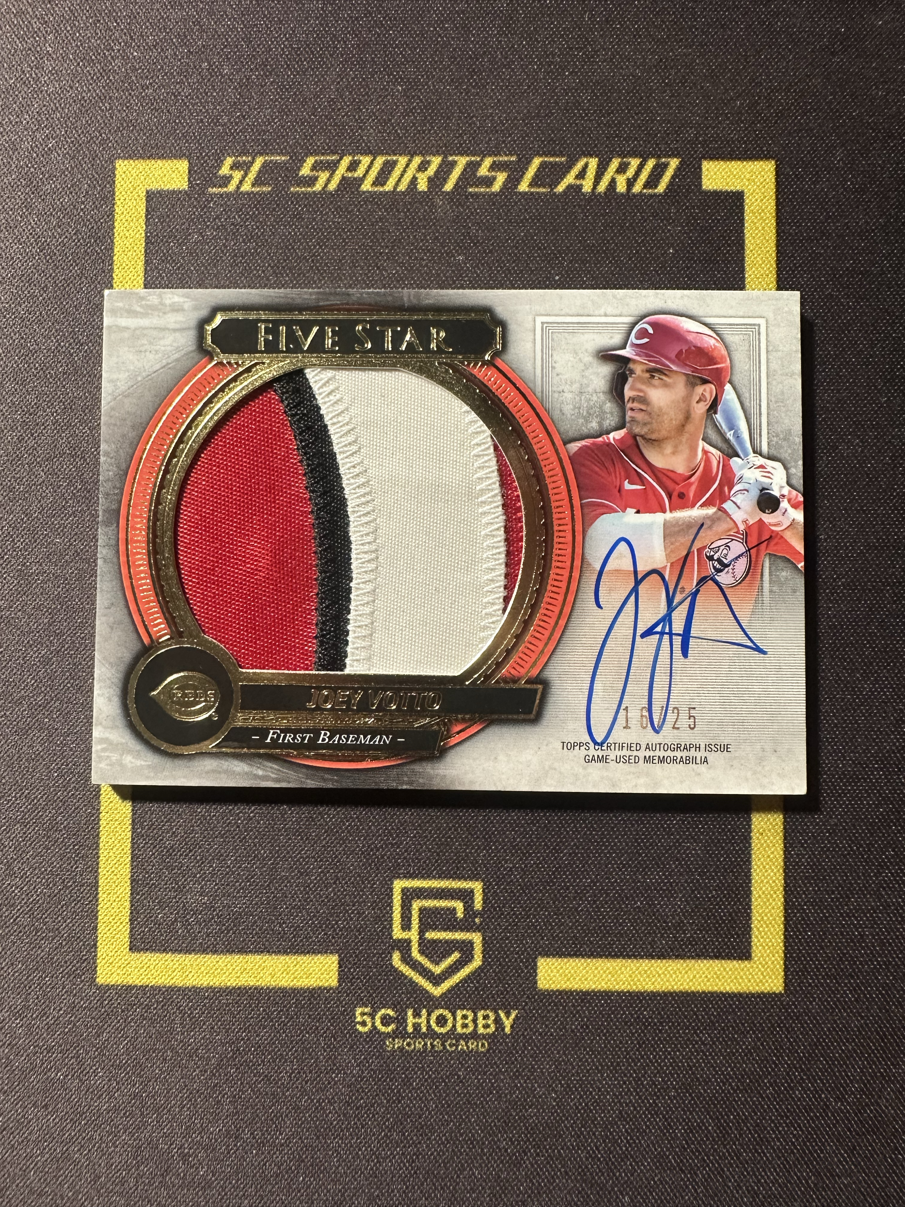 【主演出卡】2021 topps 五星 five star 红人队 Joey Votto 乔伊 沃托 patch auto 暴力切割 卡签 16/25