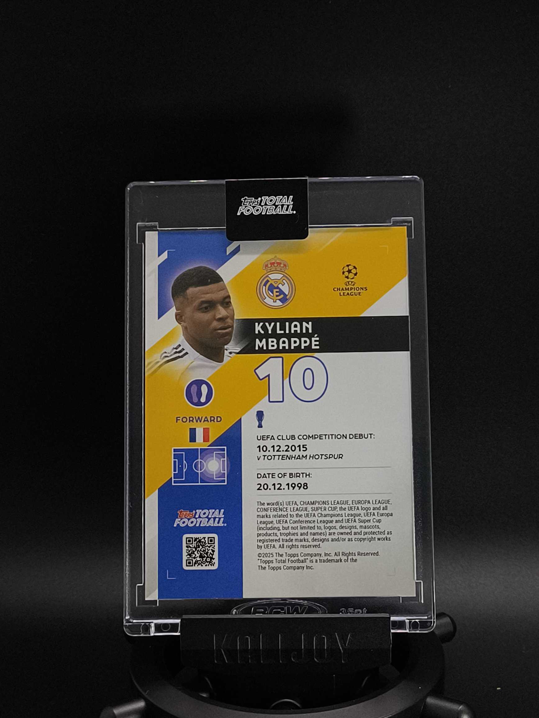 2025-26 Topps Total Football Kylian Mbappe 基利安·姆巴佩 姆总 姆巴佩 皇家马德里 皇马 法国 4/10编TTF 原封砖