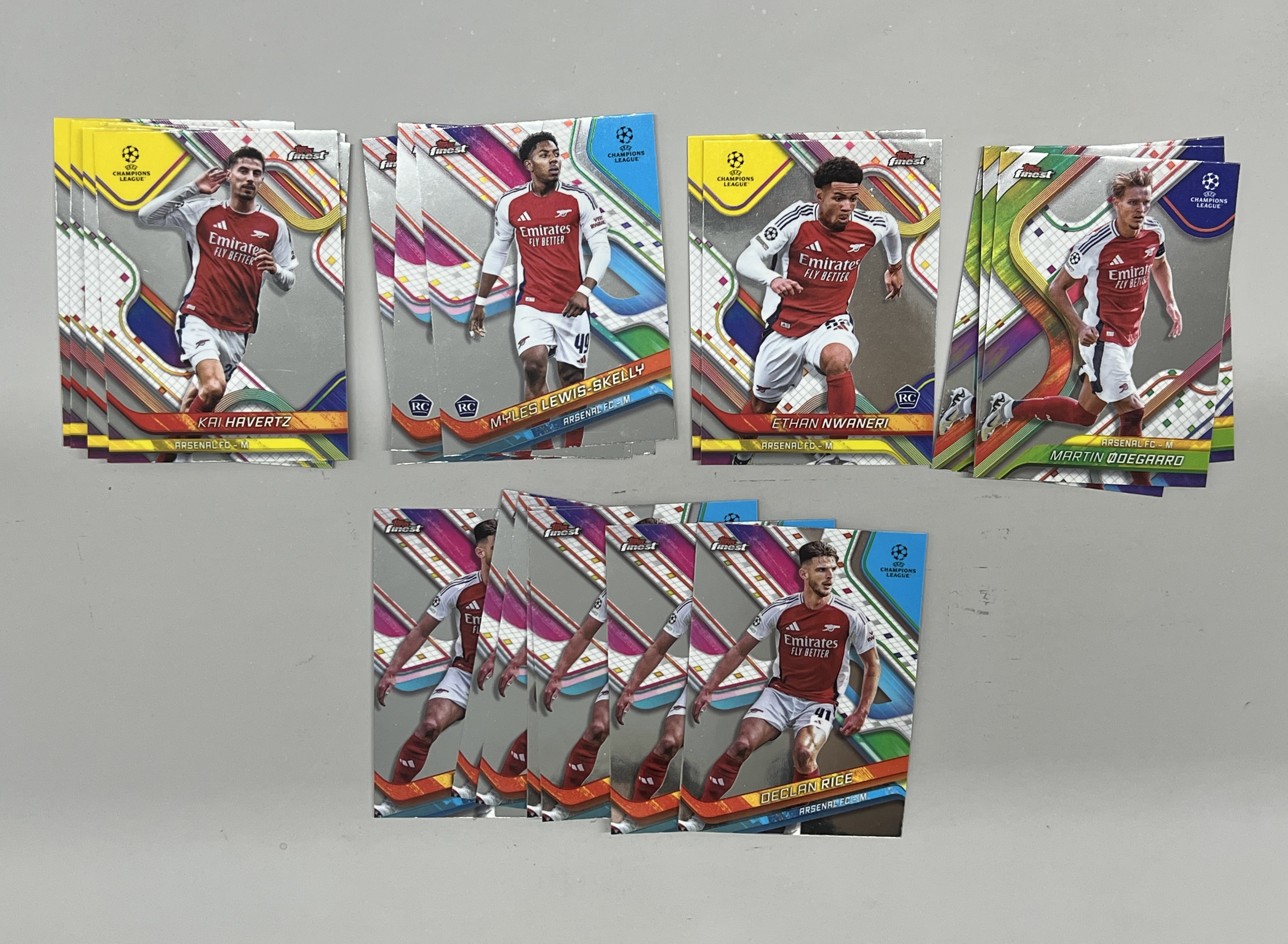 2024-25 Topps Finest【挂机拍卖】欧冠 哈弗茨 斯凯利 厄德高 恩瓦内里 赖斯 阿森纳 25张lot 卡品如图