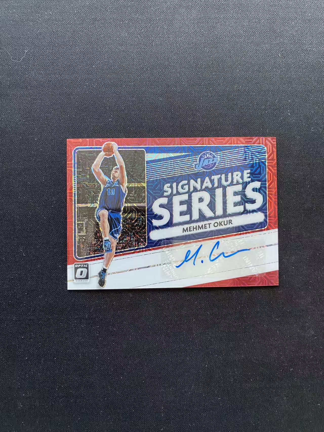2020-21 panini donruss optic mehmet okur 杜蕾斯 爵士 梅米特 奥库 签字 SS签 红mojo折 折射【king#14】