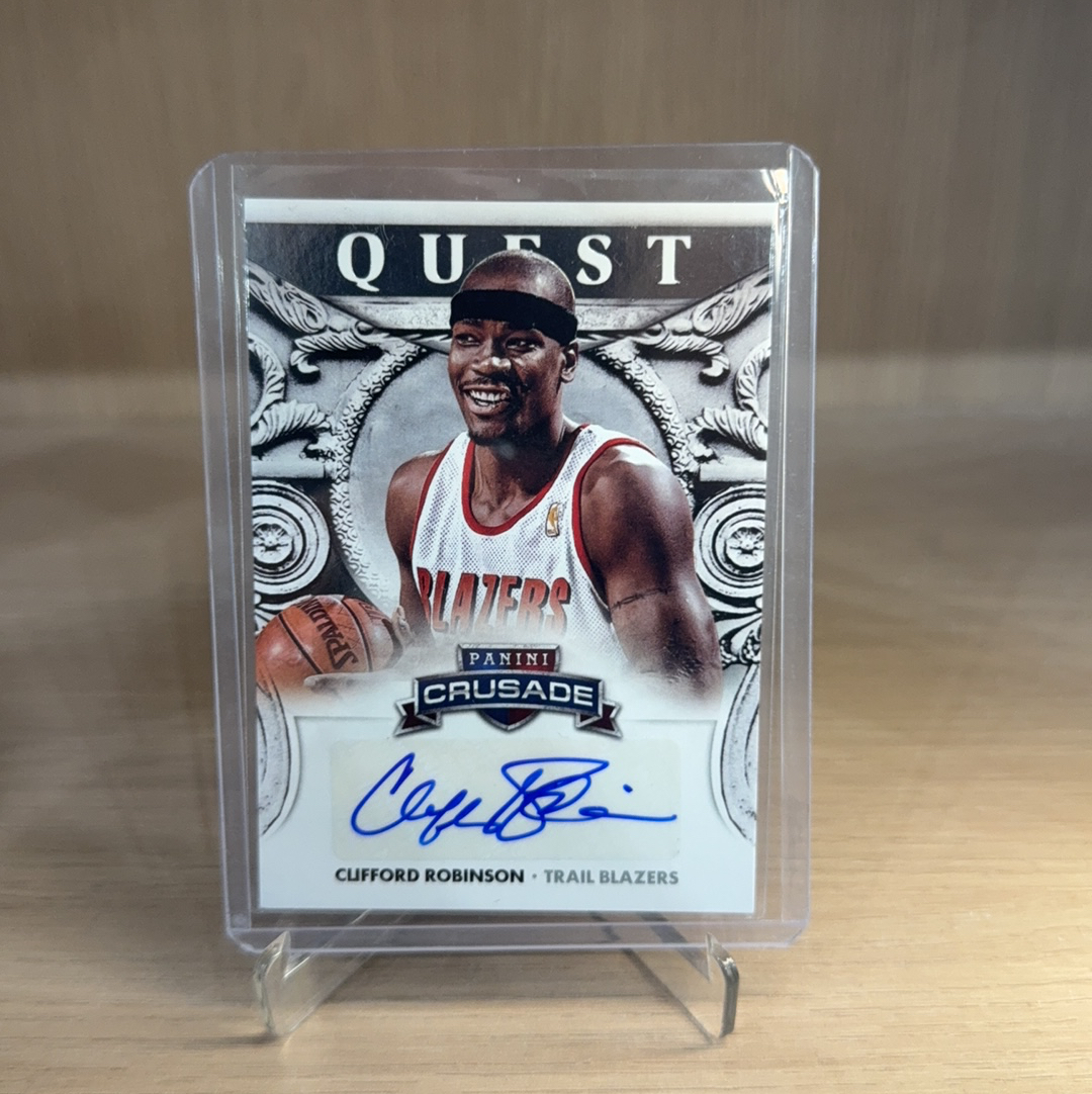 2013-14 Panini Crusade Clifford Robinson 【免费代卖】十字军 马刺 克里弗德 罗宾逊 签字 签名 专收必备 卡品如图 值得收藏!