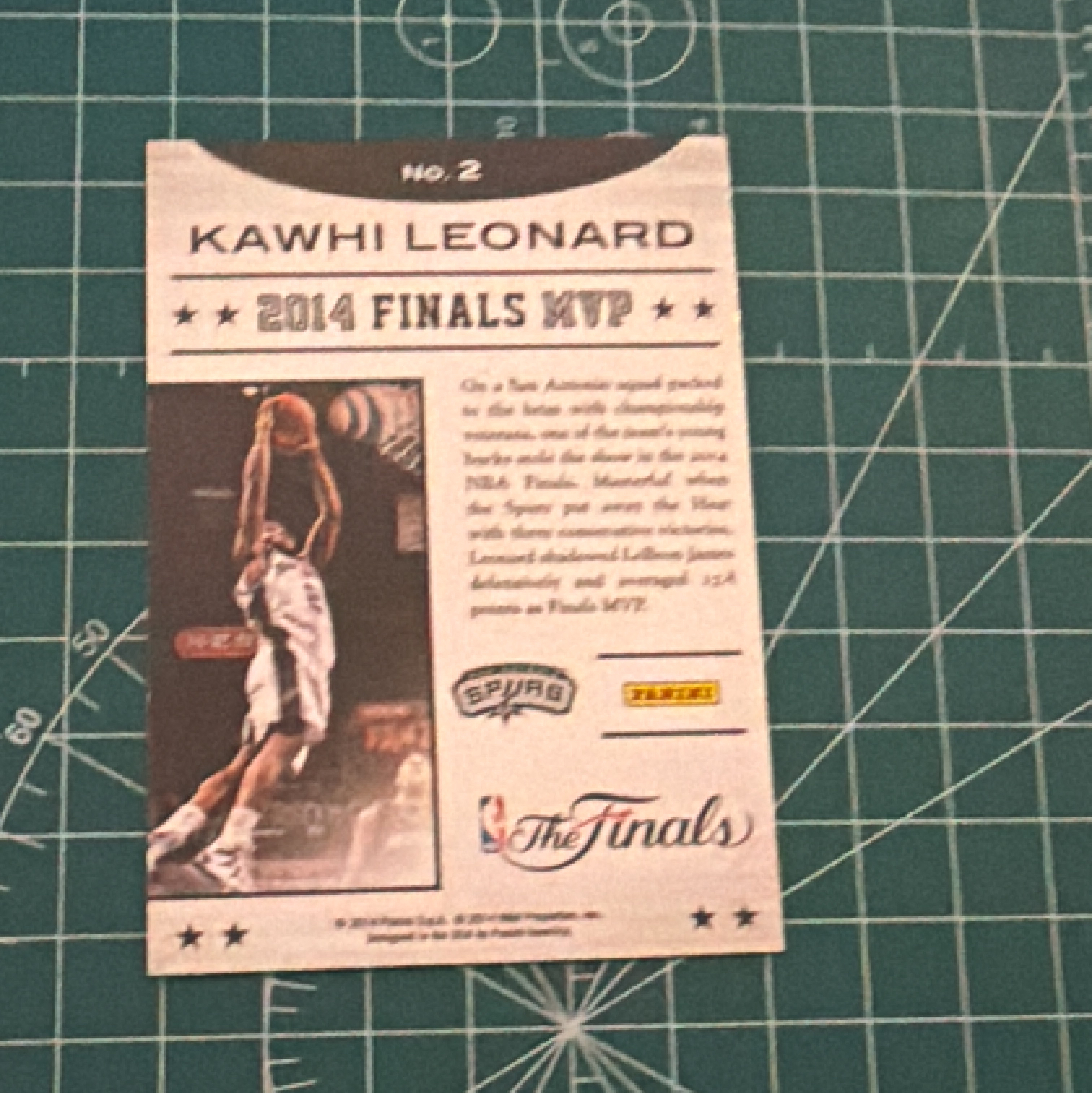 2014-15 Panini Americana Kawhi Leonard S.p.a. 科怀伦纳德 卡哇伊 马刺队2014总决赛最有价值球员 FMVP 特卡 闪卡 十年老卡 绝版卡稀有大比例