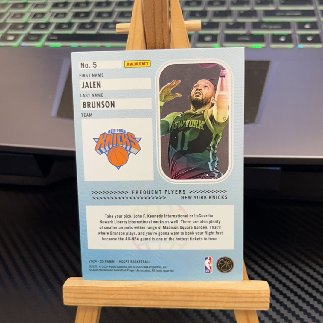 2024-25 Panini NBA Hoops Jalen Brunson 布伦森 尼克斯 hoops系列 特卡 卡品如图 凑图必备 值得收藏!免费代卖!