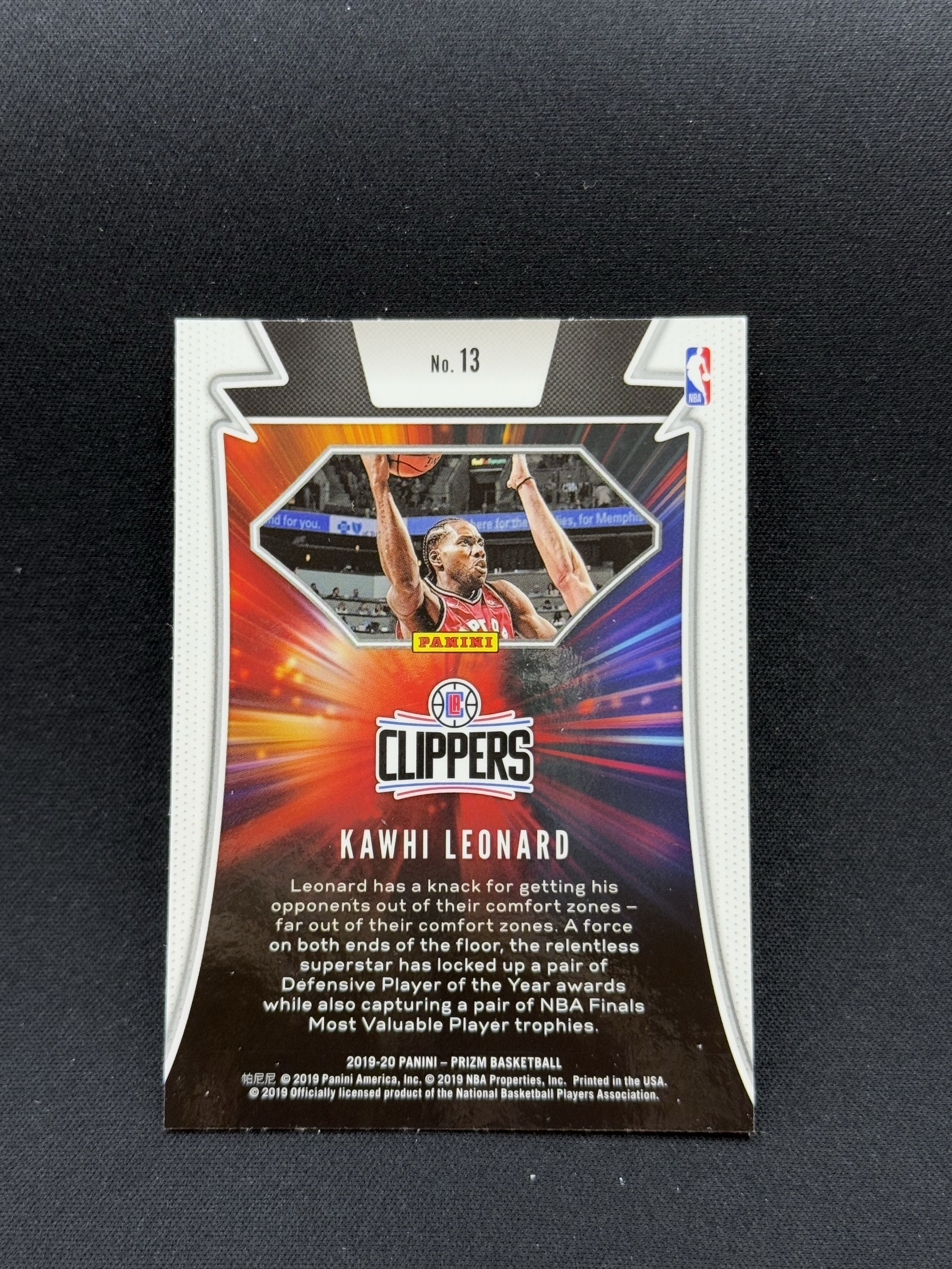 2019-20 Panini Prizm Kawhi Leonard 【小贝代拍】NBA 快船 科怀 伦纳德 Far out特卡 base 卡品如图 拍前看描述 HCT