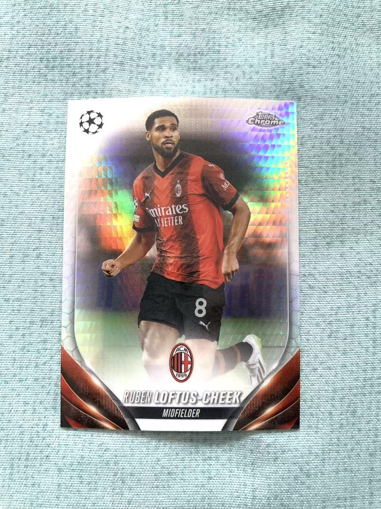 2025 Topps Chrome Ruben Loftus Cheek 齐克 ac米兰 脉冲折 TC 折射 银折 卡品如图 悄悄
