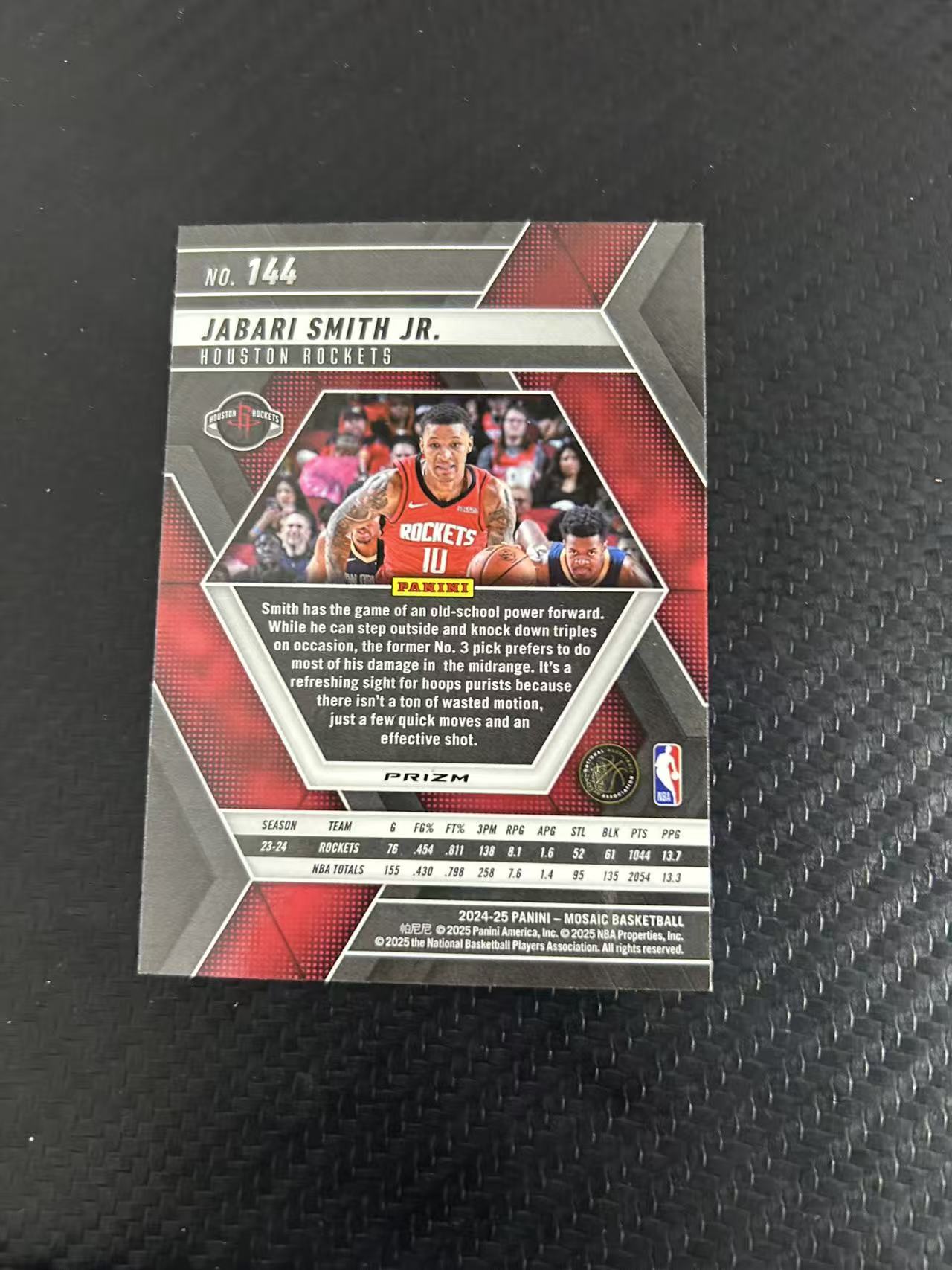 2024-25 Panini Mosaic Jabari Smith Jr. #144【灯灯拍卡】 马赛克 火箭 小贾巴里 史密斯 折射 大比例 SSP 白圈圈折 折射 马赛克折 收藏必备【LSY】