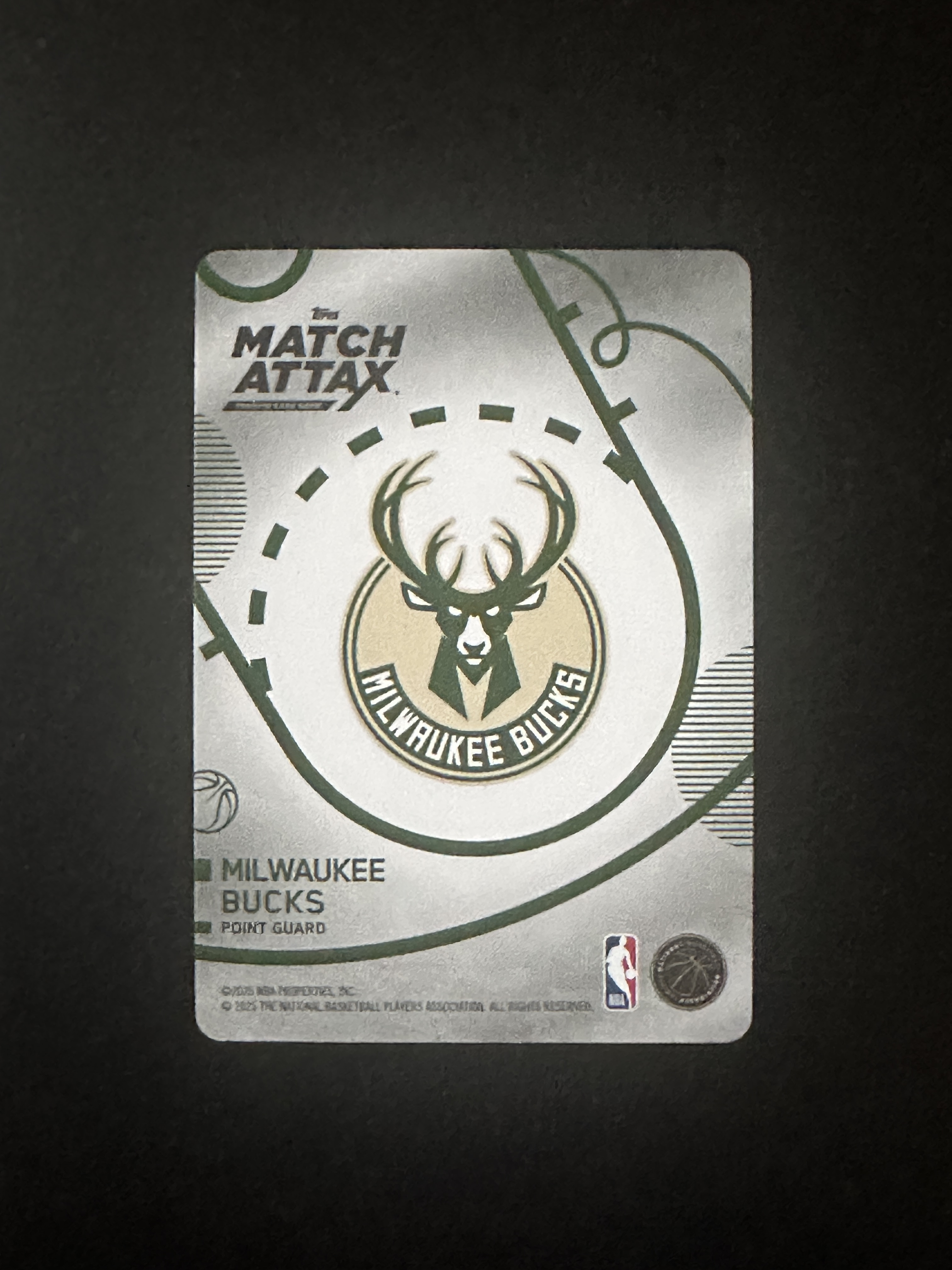 2023 Topps Match Attax Damian Lillard 卡游 雄鹿 达米安 利拉德 编号33 白金版 银折 折射 凑套必备 卡品如图