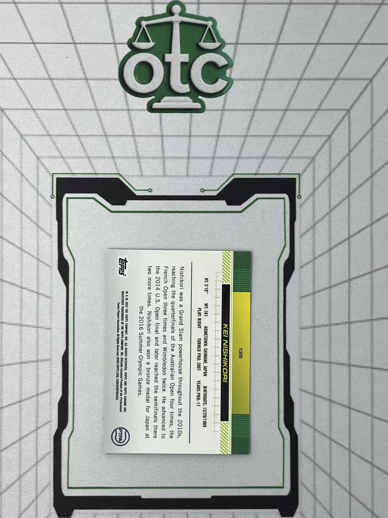 2024 Topps Chrome Kei Nishikori 【盎司收藏】网球 锦织圭 日本名将 First 125编 绿碎冰折 JJ27