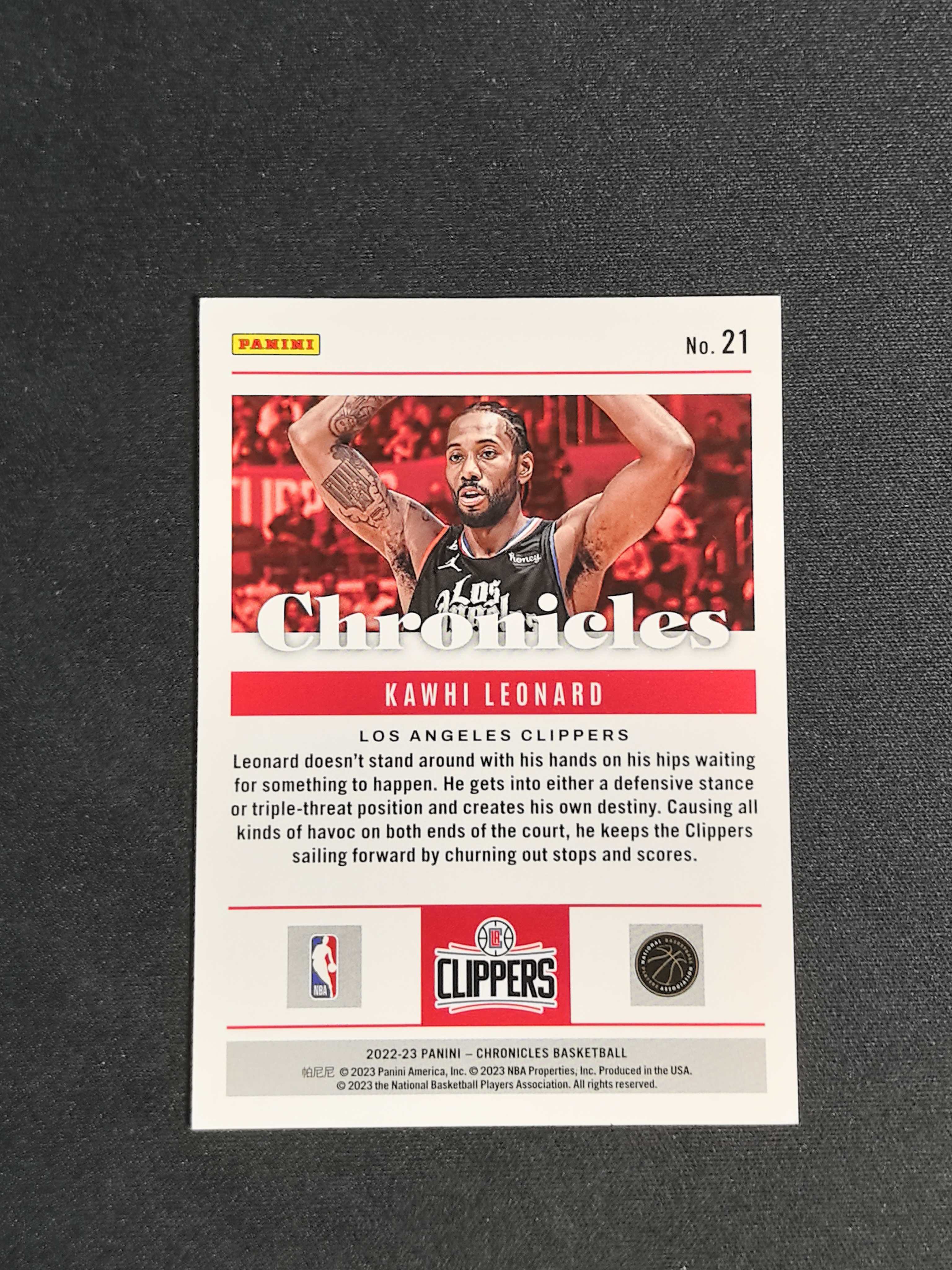2022-23 Panini Chronicles Kawhi Leonard 卡哇伊 伦纳德 莱昂纳德 99编 编年史 快船 专收必备 卡品如图 鱼【CYT球星卡】