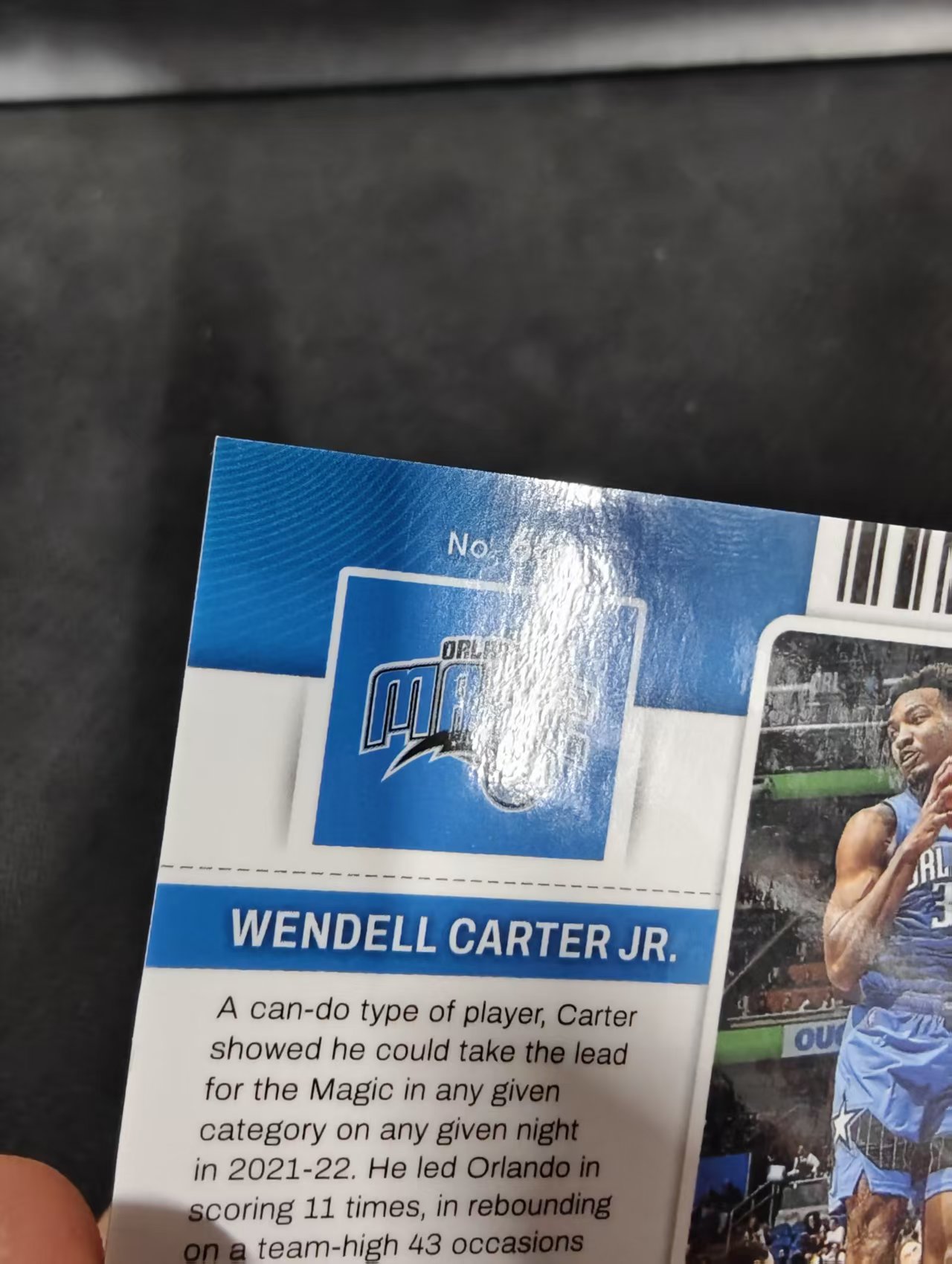 【汽水拍卖】2021-22 Panini Contenders Optic Wendell Carter Jr. 温德尔 卡特 魔术 球票OP 蓝折 99编 微瑕如图