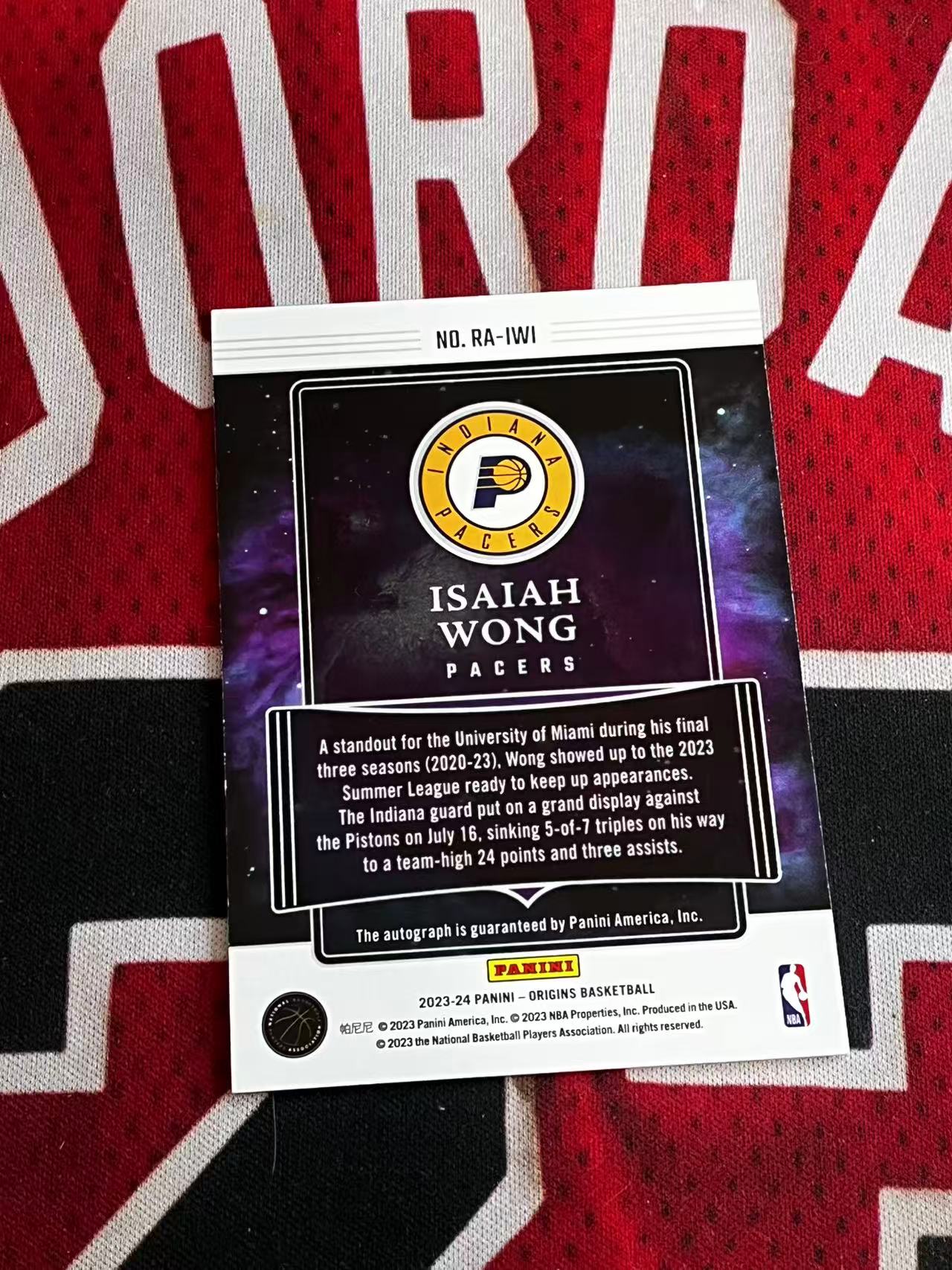 【接寄拍】2023-24 PANINI ORIGINS 起源系列 步行者 新秀RC 以赛亚王 签字卡 卡签 专收凑套必备【烂臭嘴拍卖】