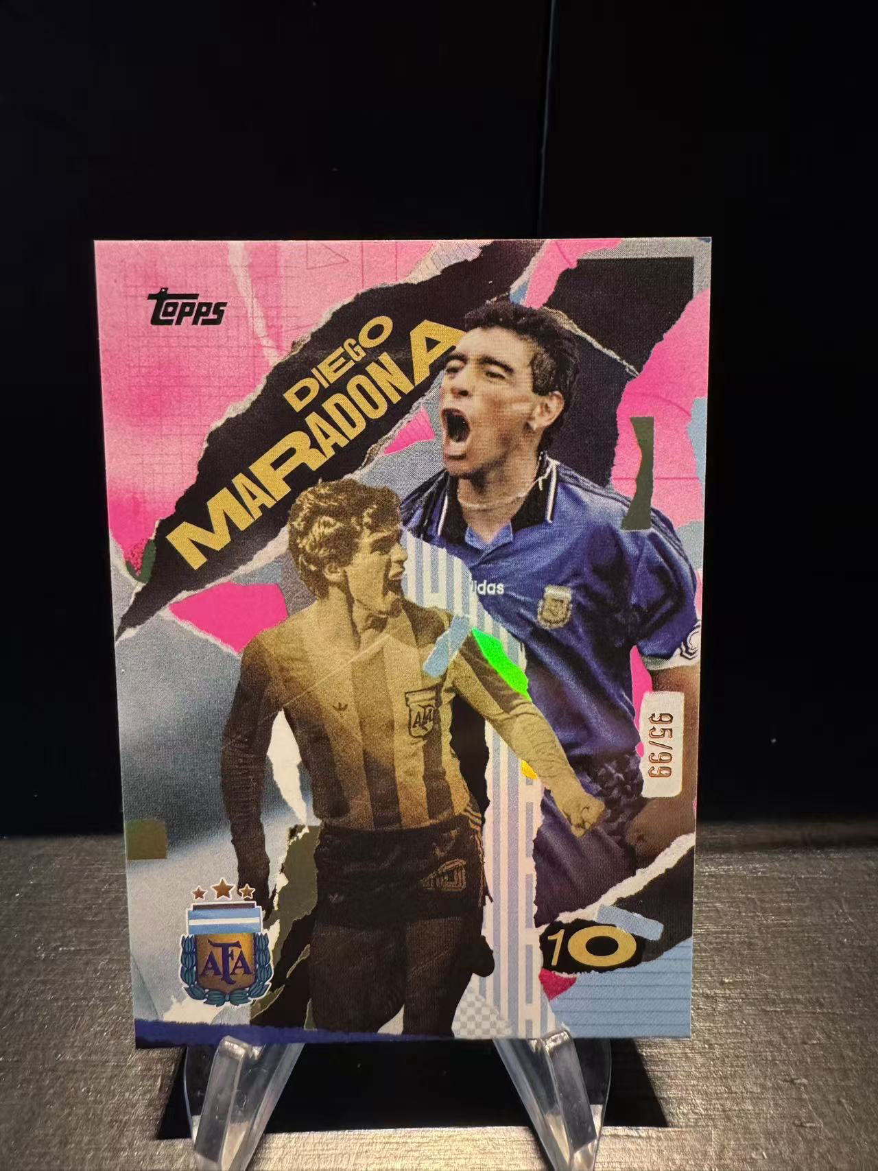 龖2024 Topps team set Diego Maradona 阿根廷teamset 马拉多纳 双头 终结特卡 粉探戈折 95/99编 前世今生 那不勒斯 卡品如图 收藏必备 MJ002D