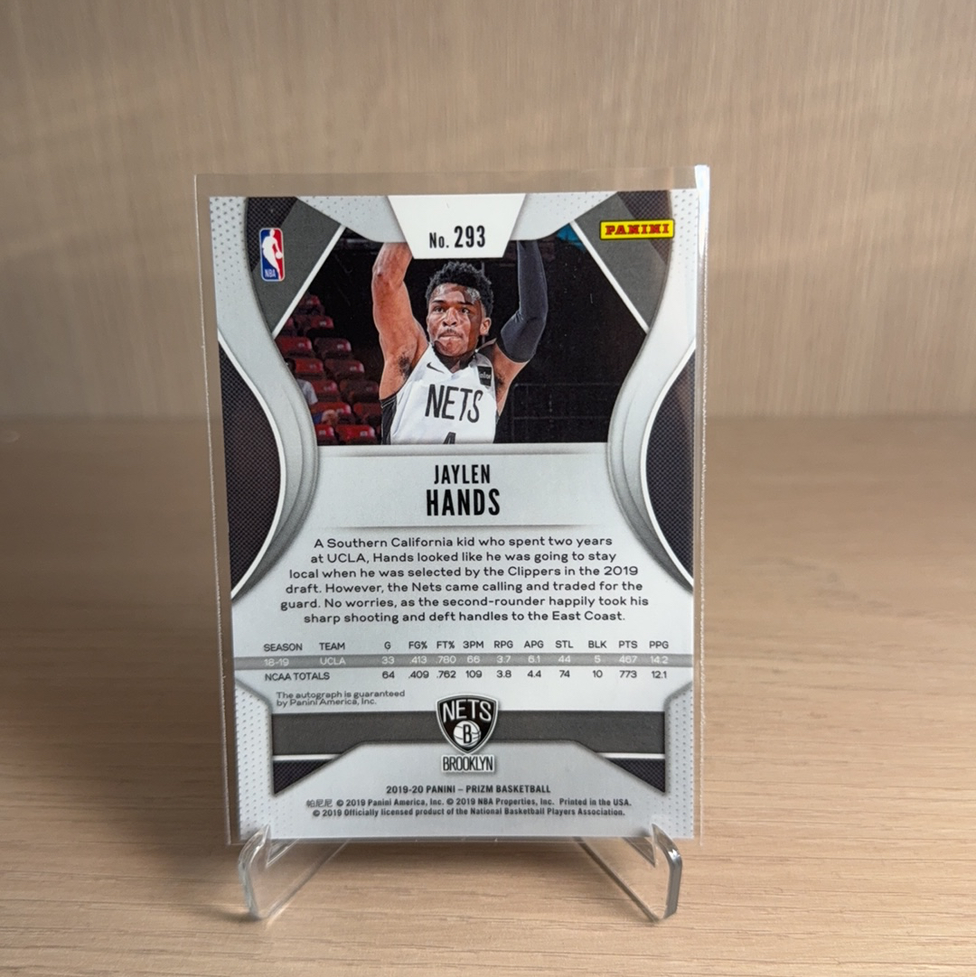 2019-20 Panini Prizm Jaylen Hands RC 【免费代卖】篮网 新秀 RC 杰伊伦 汉兹 PZ PRIZM 签字 贴签 折射 卡品如图 值得收藏!!