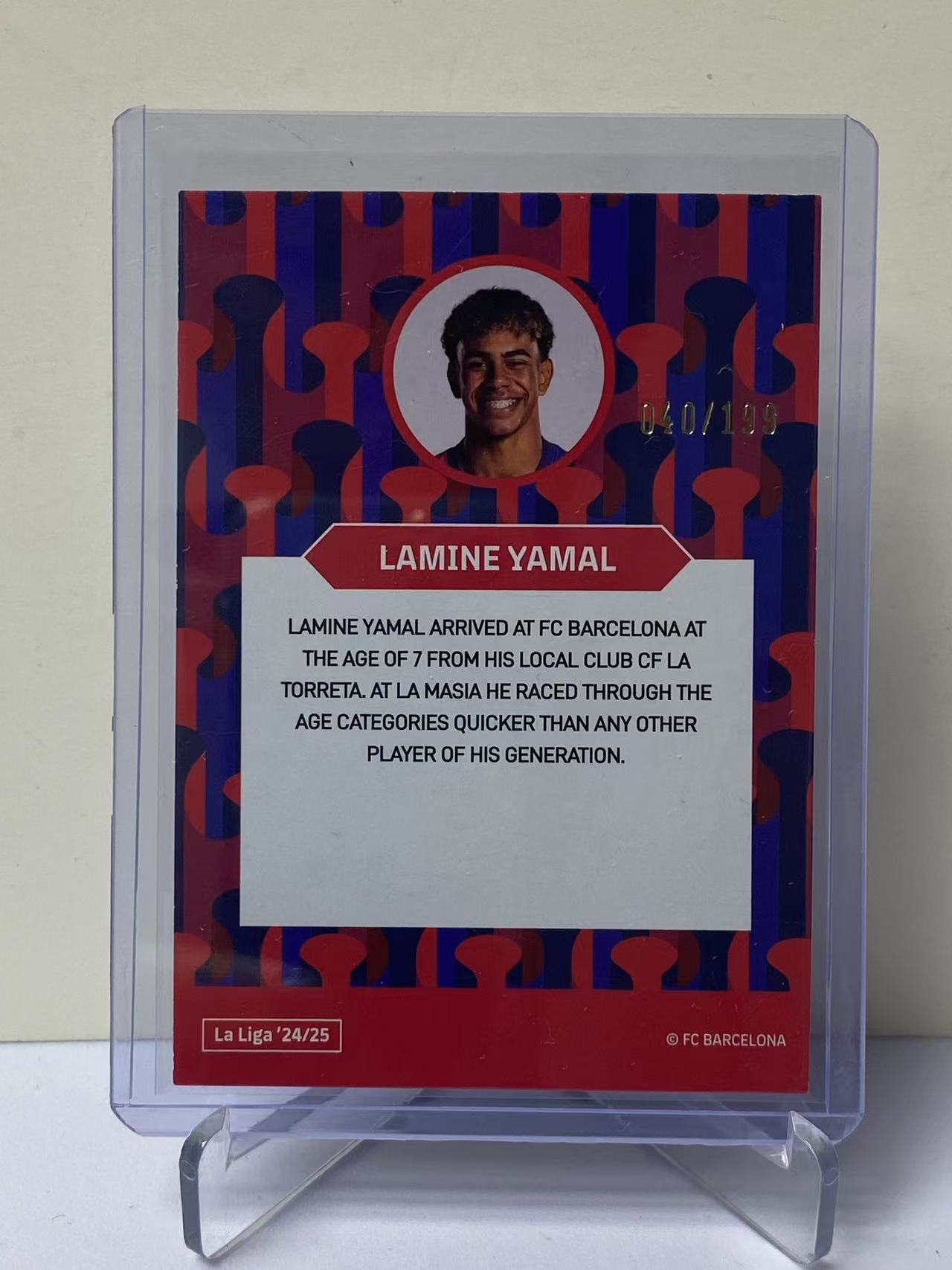 2024-25 Eleven Card 巴萨队盒 Lamine Yamal 巴萨 巴塞罗那 亚马尔 定妆照 白折 40/199编 收藏必备 卡品如图 jefr