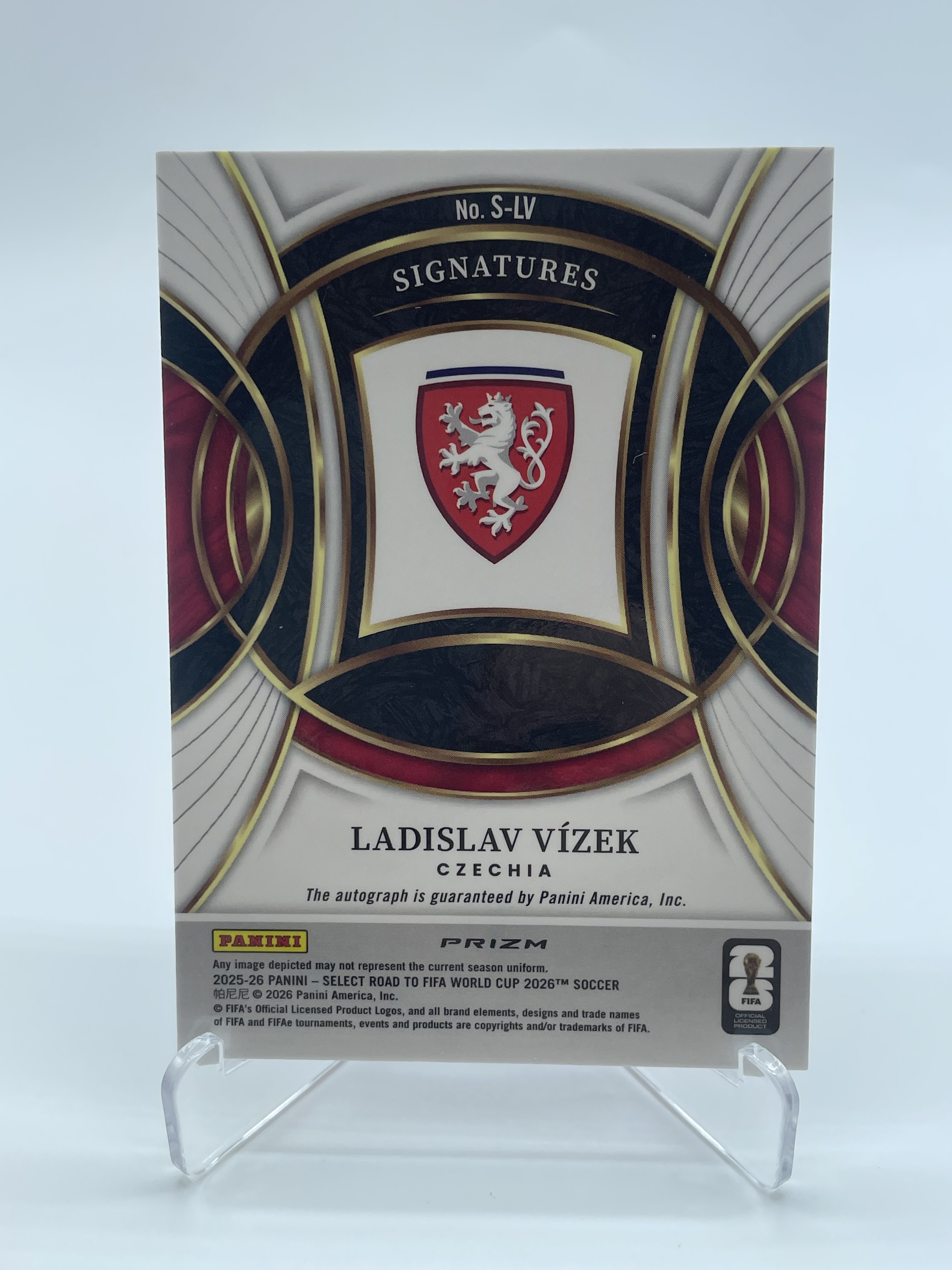 2026 Panini Select Ladislav Vizek【Simple 尘埃】世界杯 se 捷克 拉迪斯拉夫 维泽克 签字 签名 红折 波纹折 卡品如图 专收必备
