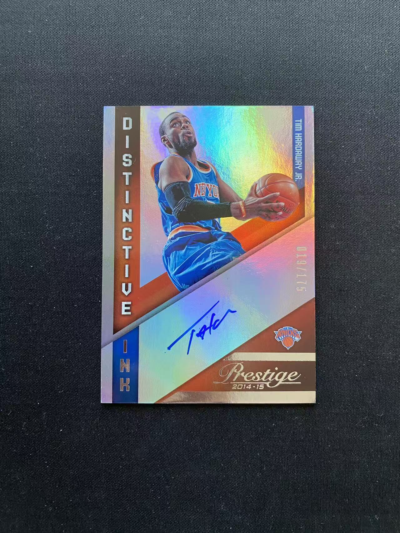 2014 Panini Prestige Tim Hardaway Jr. 蒂姆 哈达威二世 签字 175编 折射 尼克斯【king#3】瑕疵如图