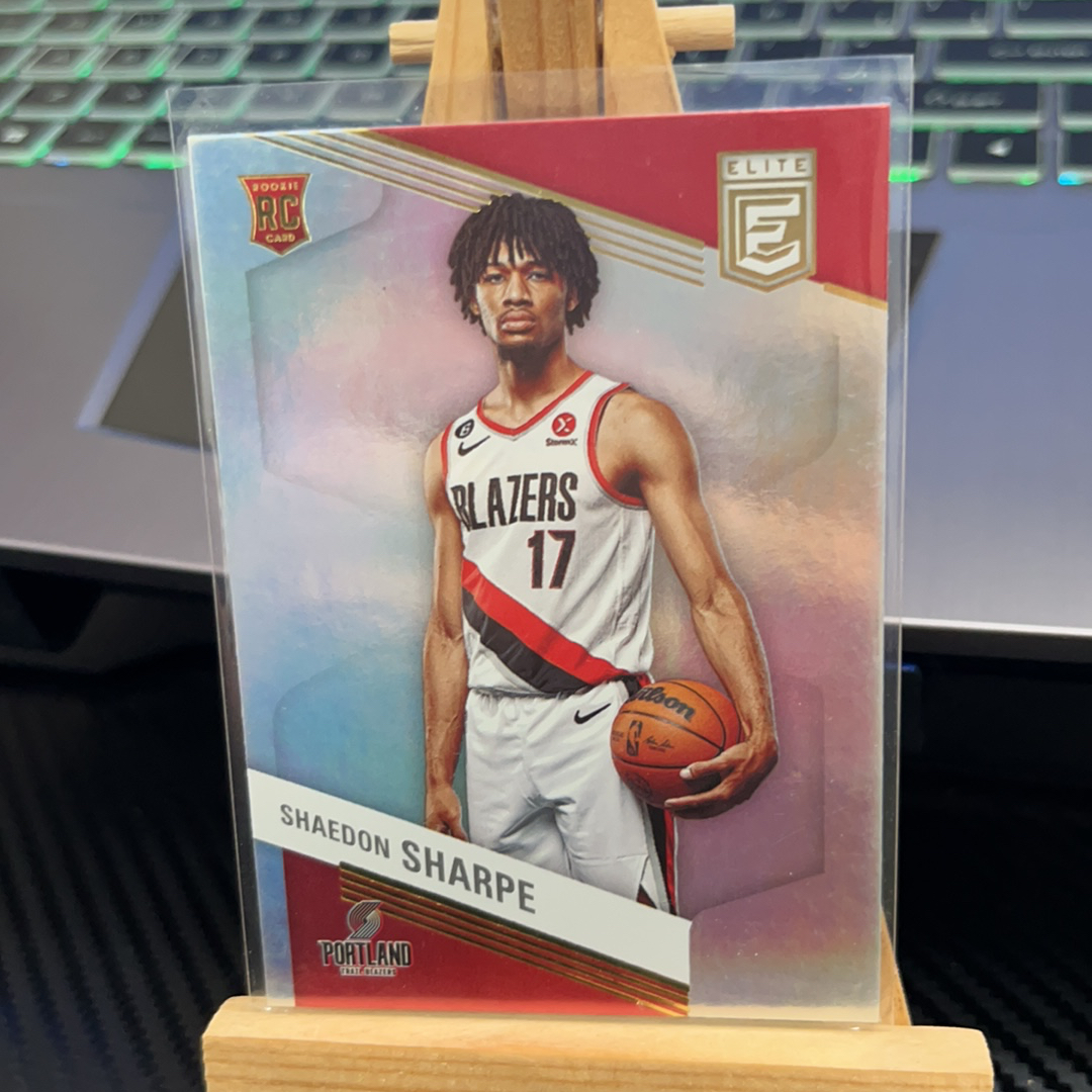 2022-23 Panini Elite Shaedon Sharpe RC 谢登 夏普 开拓者 新秀 银折 精英系列 卡品如图 凑图必备 值得收藏!免费代卖!
