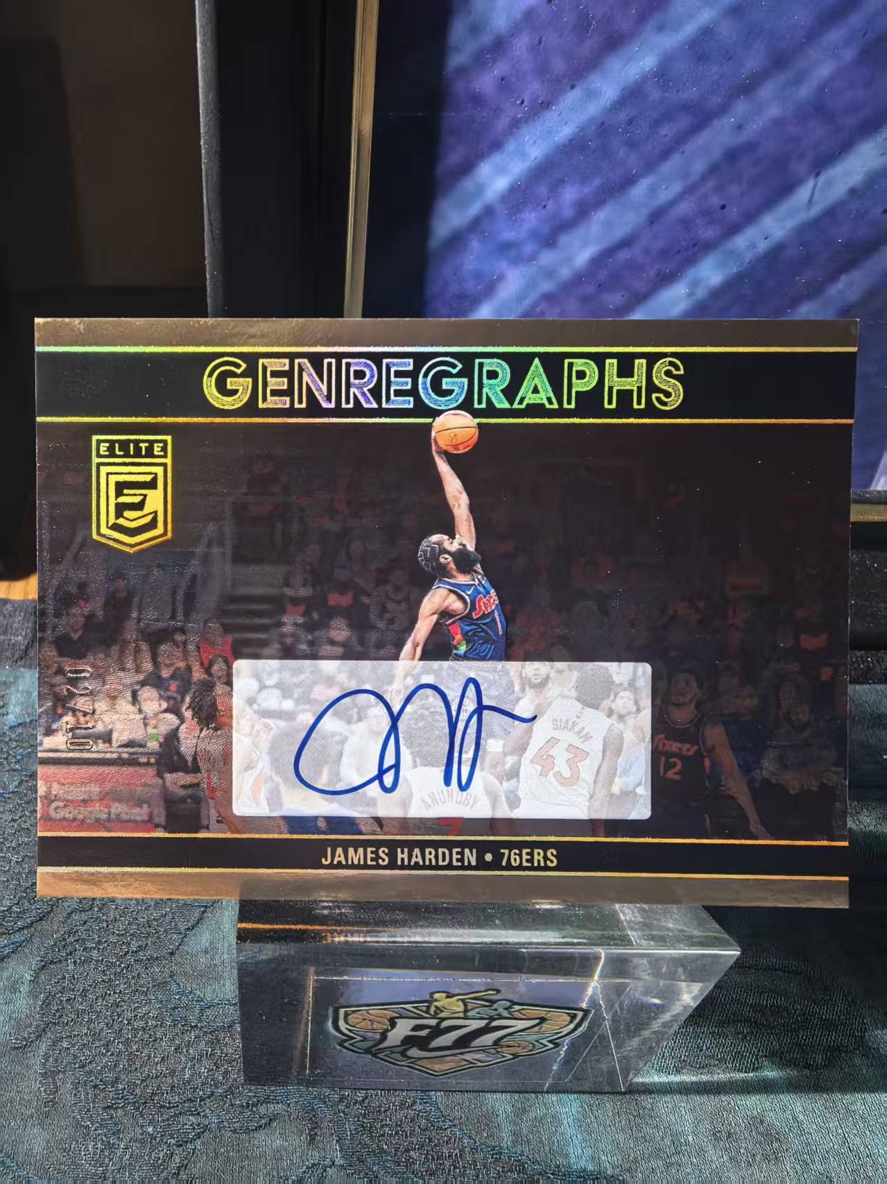 2023-24 Panini Donruss James Harden 杜蕾斯 精英 76人 詹姆斯 哈登 签字 卡签 GG签 02/10编 金平行 收藏必备 李总