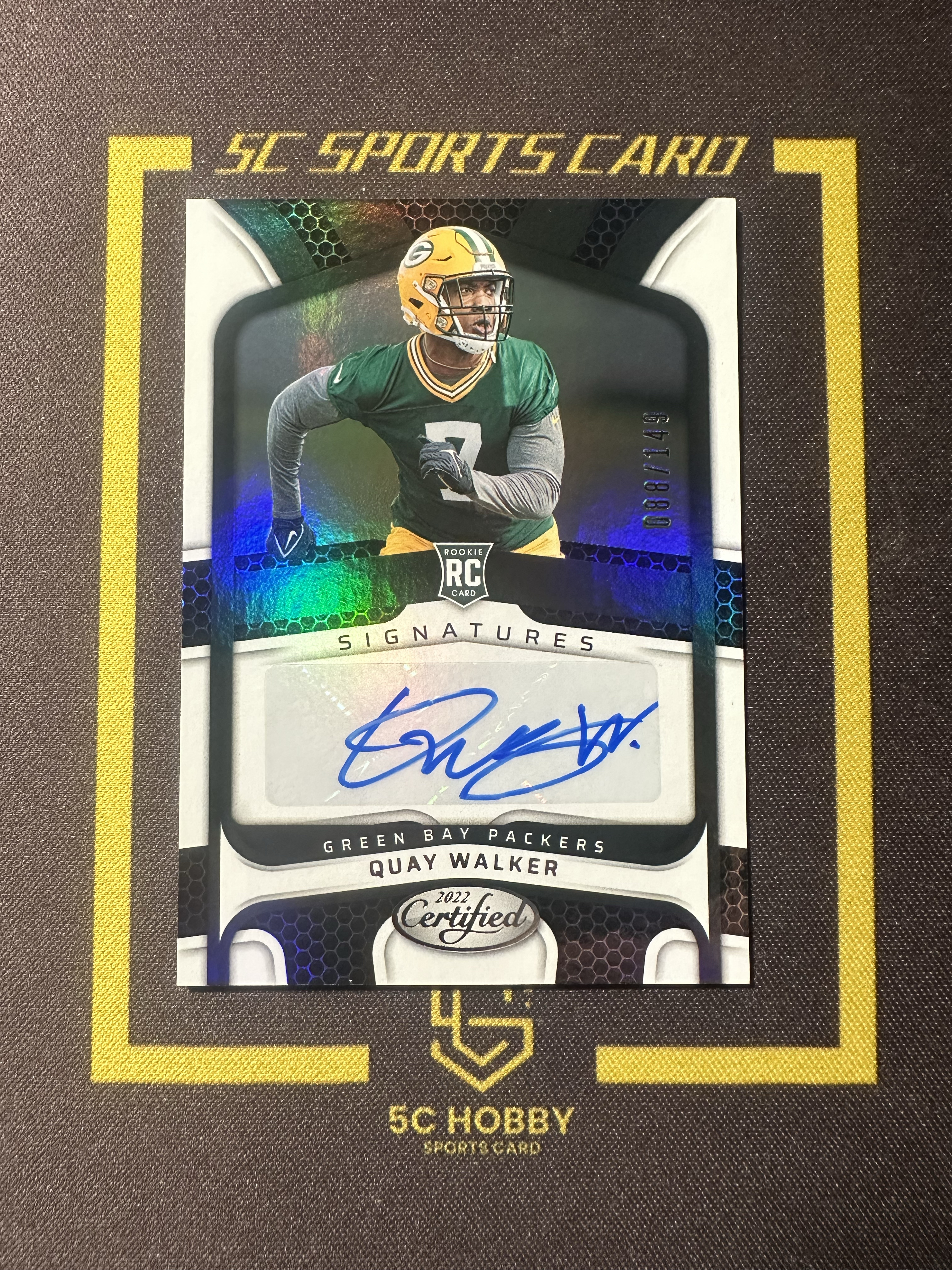 【主演出卡】 2022 panini 橄榄球 卫生巾 系列 包装工 Quay Walker 卡品如图 088/149