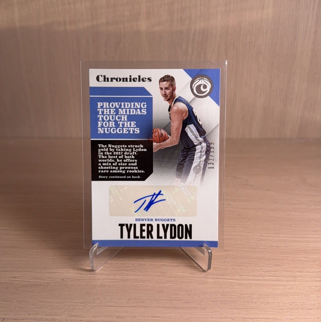2017-18 Panini Chronicles Tyler Lydon 掘金 泰勒 莱登 /199编 签字 贴签 折射 特卡 卡品如图 值得收藏!!【免费代卖】