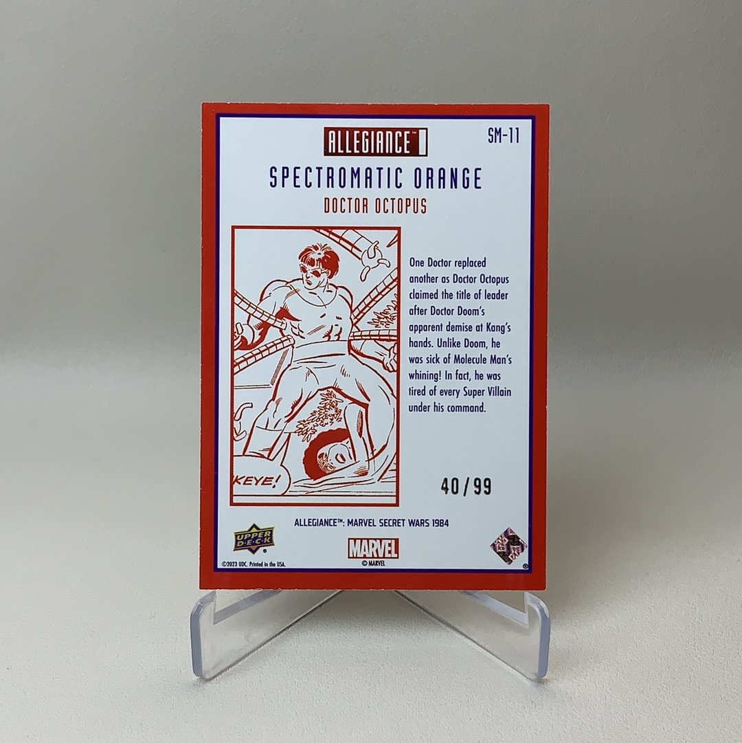 【弈卡代拍】2023 Upper Deck Allegiance Secret wars 漫威 秘密战争 橙碎冰折 Doctor Octopus 章鱼博士 40/99编 品相如图 凑套必备 真帕杰洛